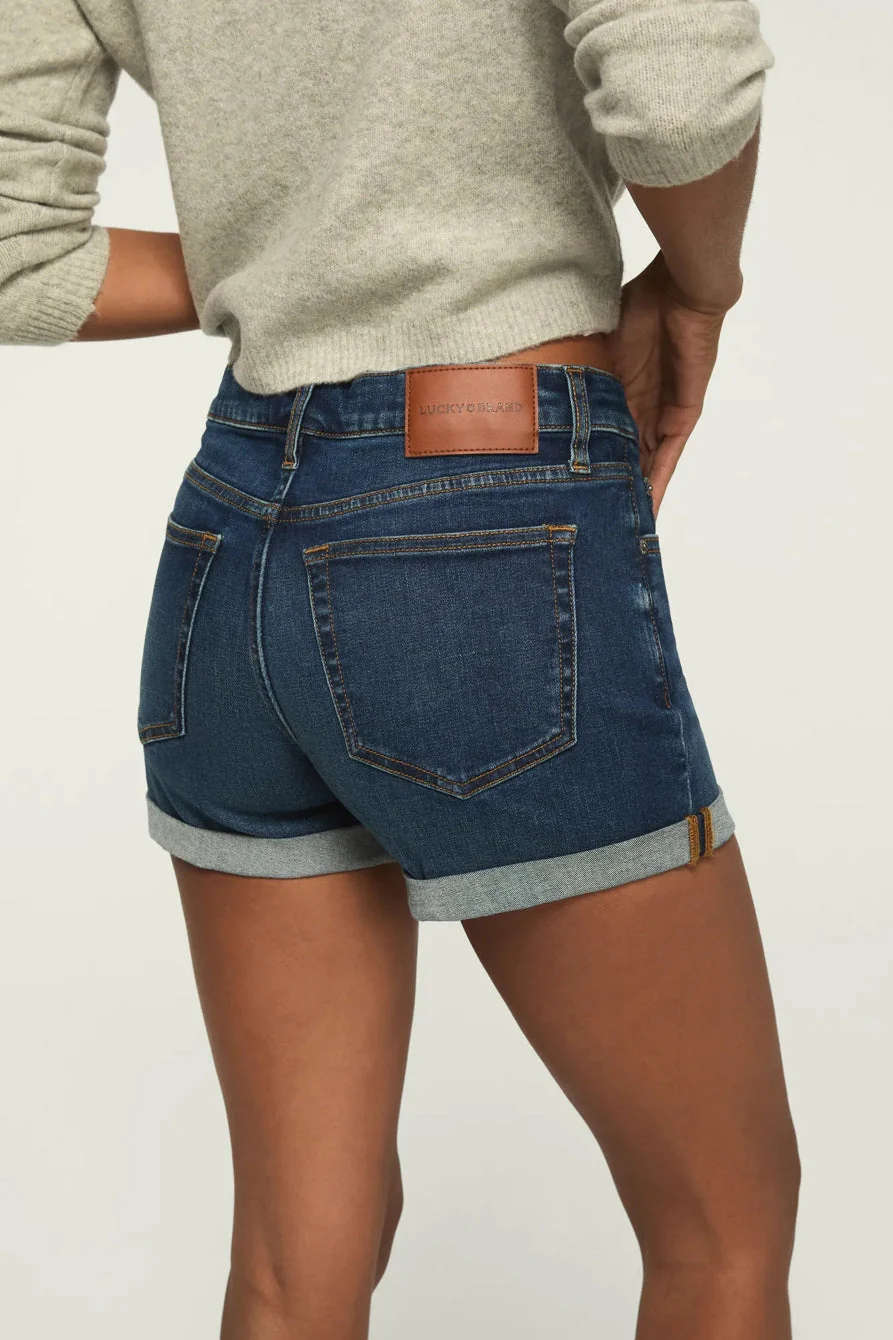 Lucky Brand Women's Mid Rise Ava Short - Night Cafe Rolled Wash - Image 3