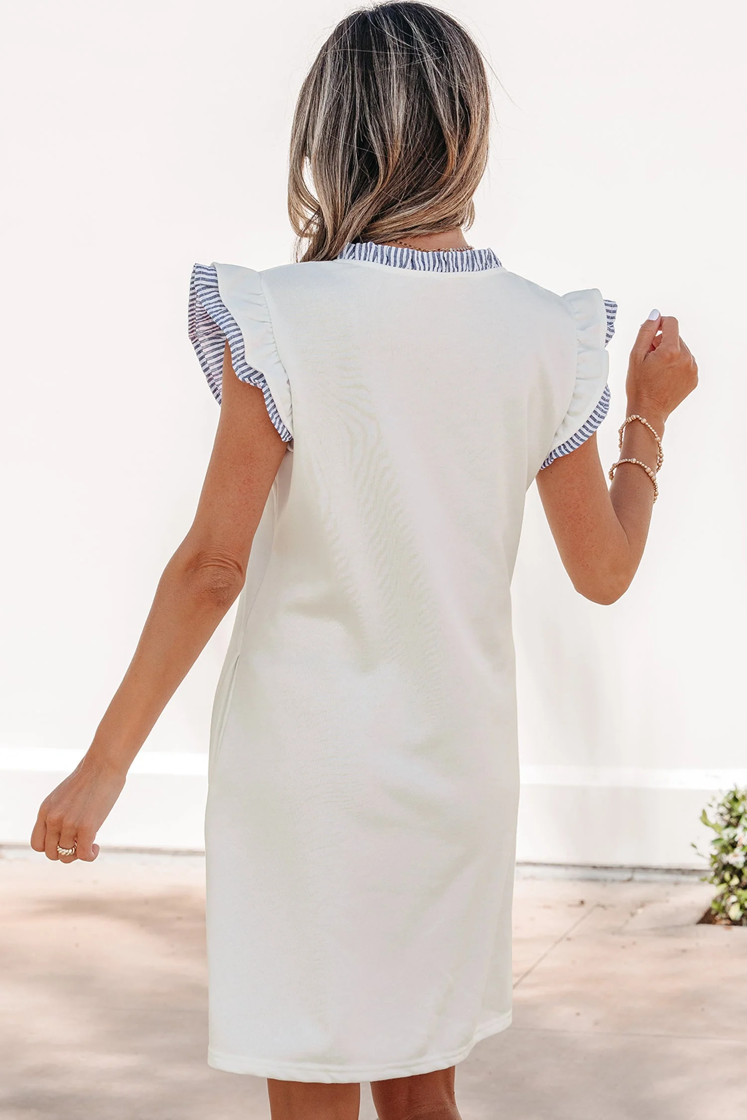 Threaded Pear Aleena Ruffle Trim Sleeveless Dress - Image 5