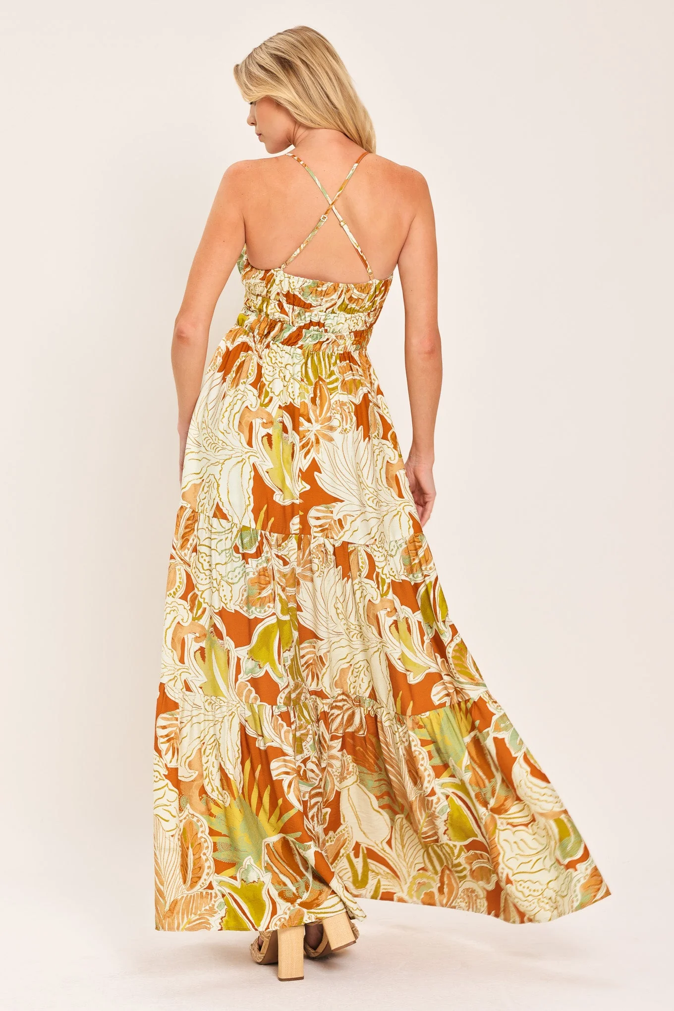 Amalfi Palm Goddess Woven Maxi Dress - Image 6