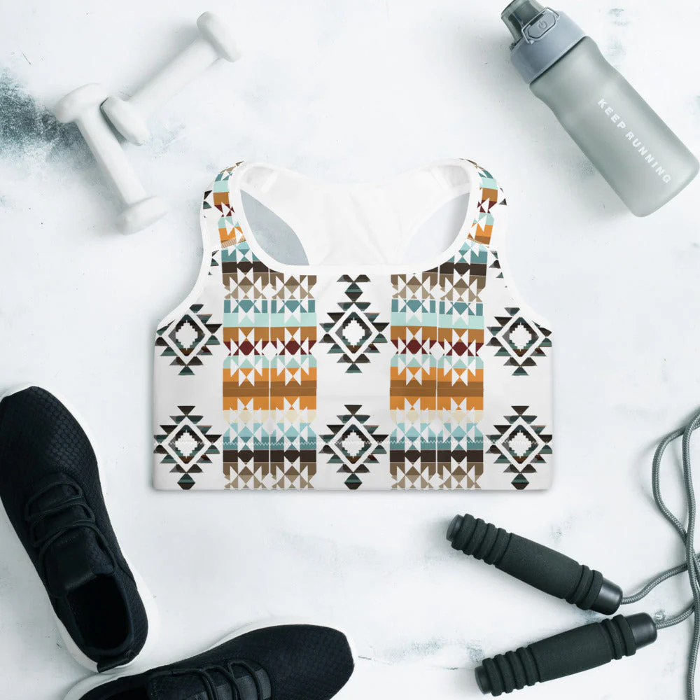 Aztec Blanket Print Sports Bra - Image 8