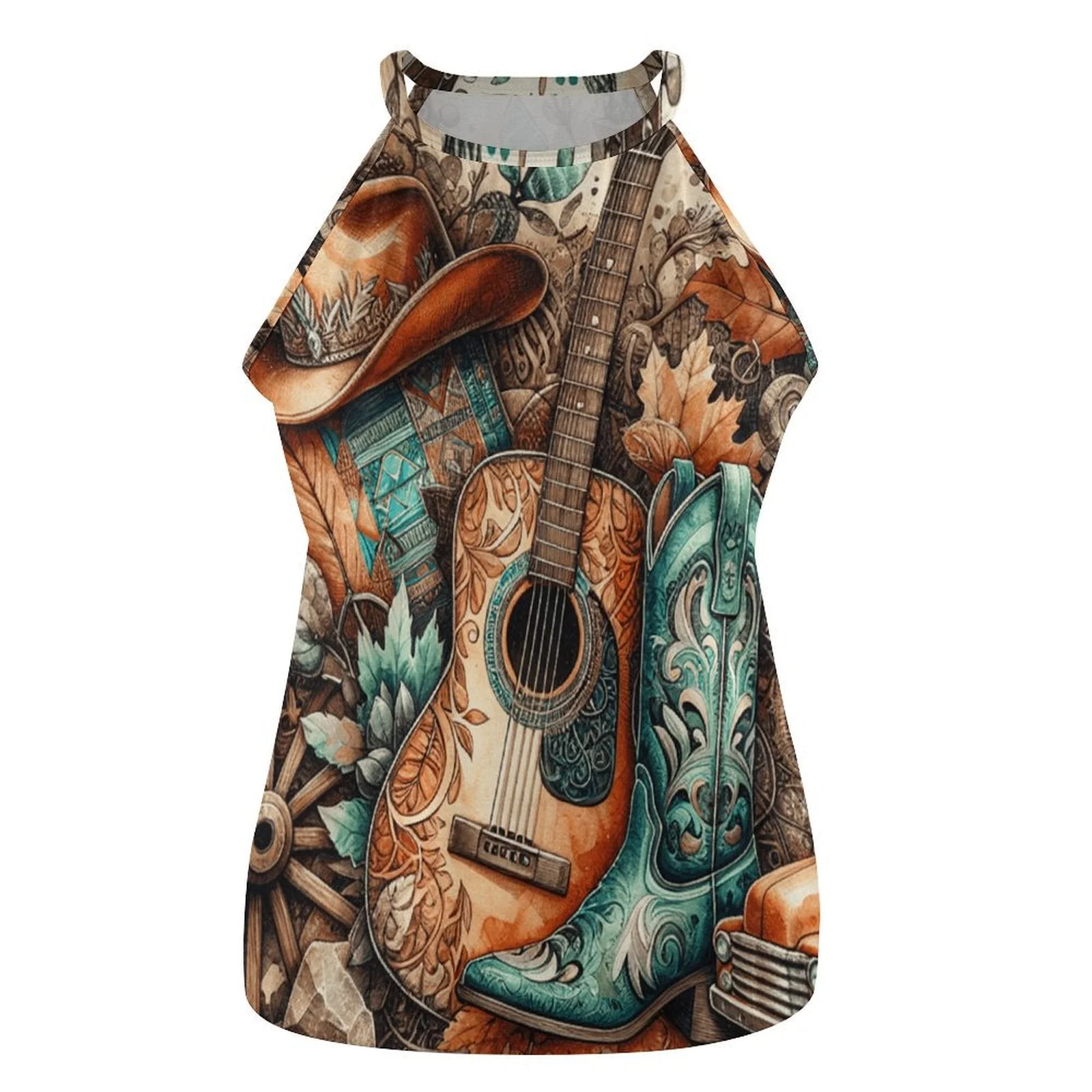 Baha Ranch Country Music Collage Western Tank Top - Image 3