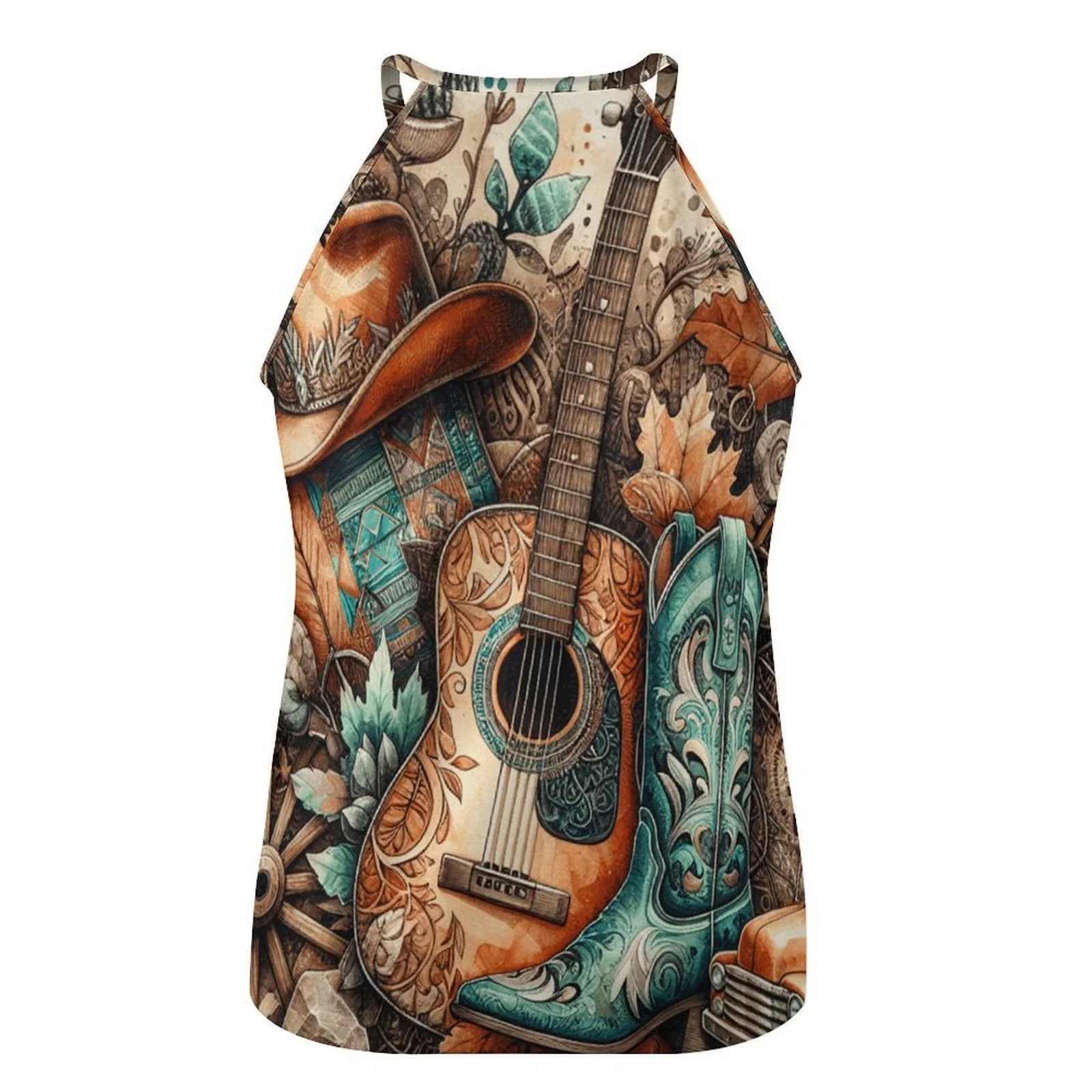 Baha Ranch Country Music Collage Western Tank Top - Image 4
