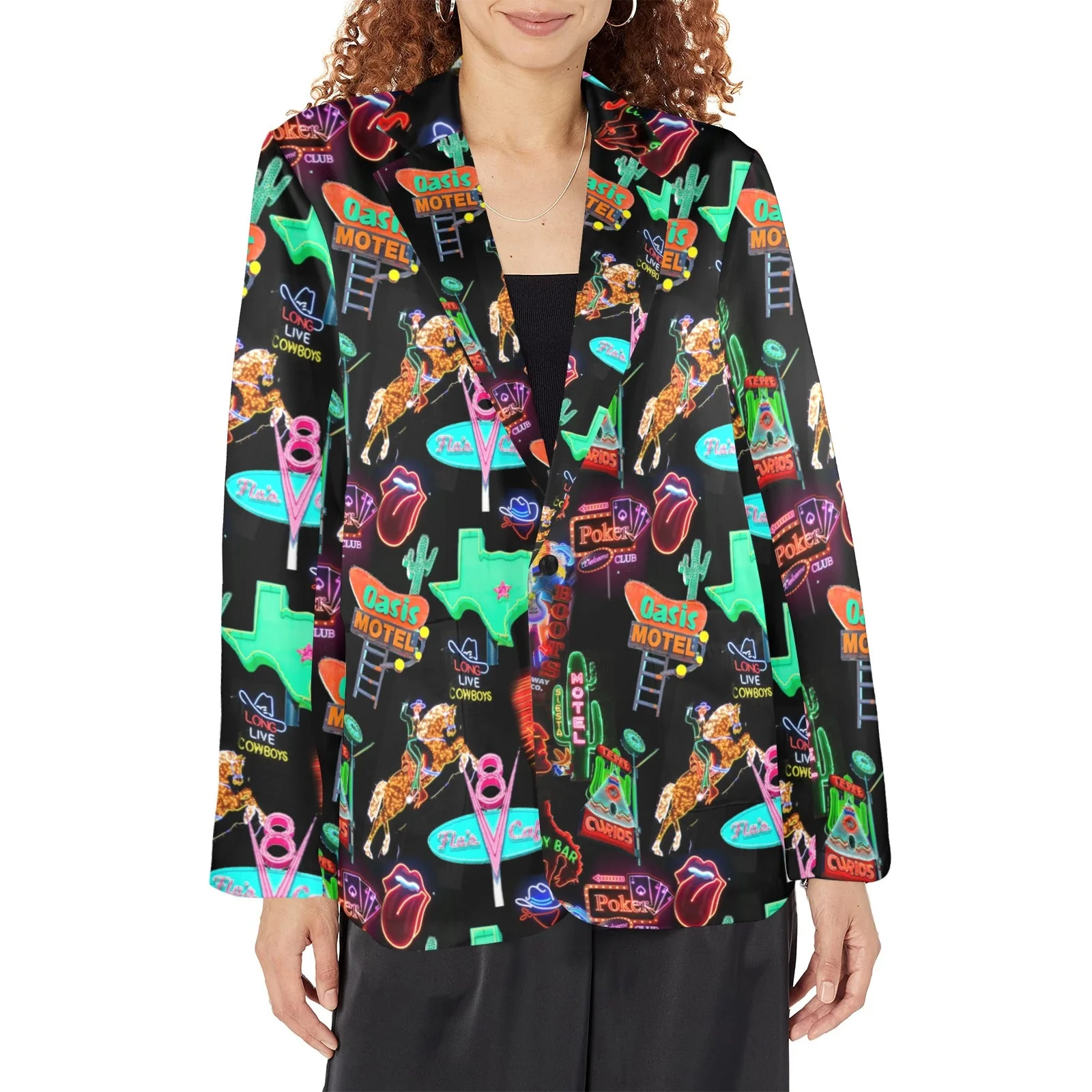 Baha Ranch Vegas Neon Women's Western Blazer - Image 5