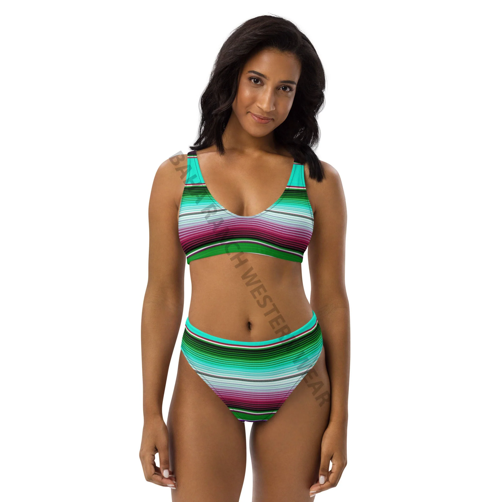 Baha Ranch Yeehaw Aqua Serape Bikini - Image 6