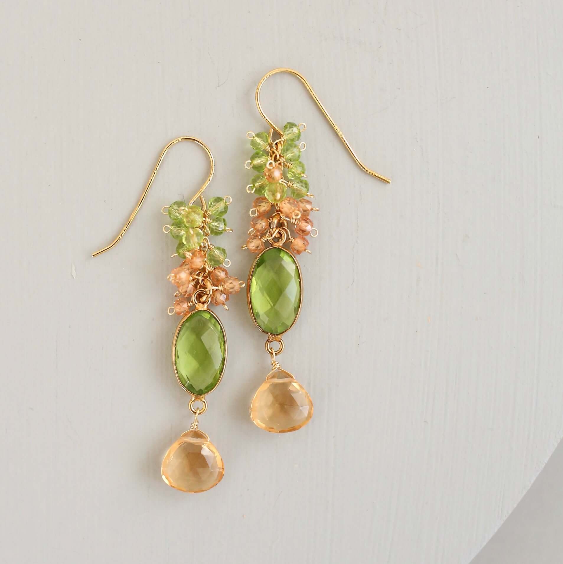 Bezel Cluster Earrings - Image 8