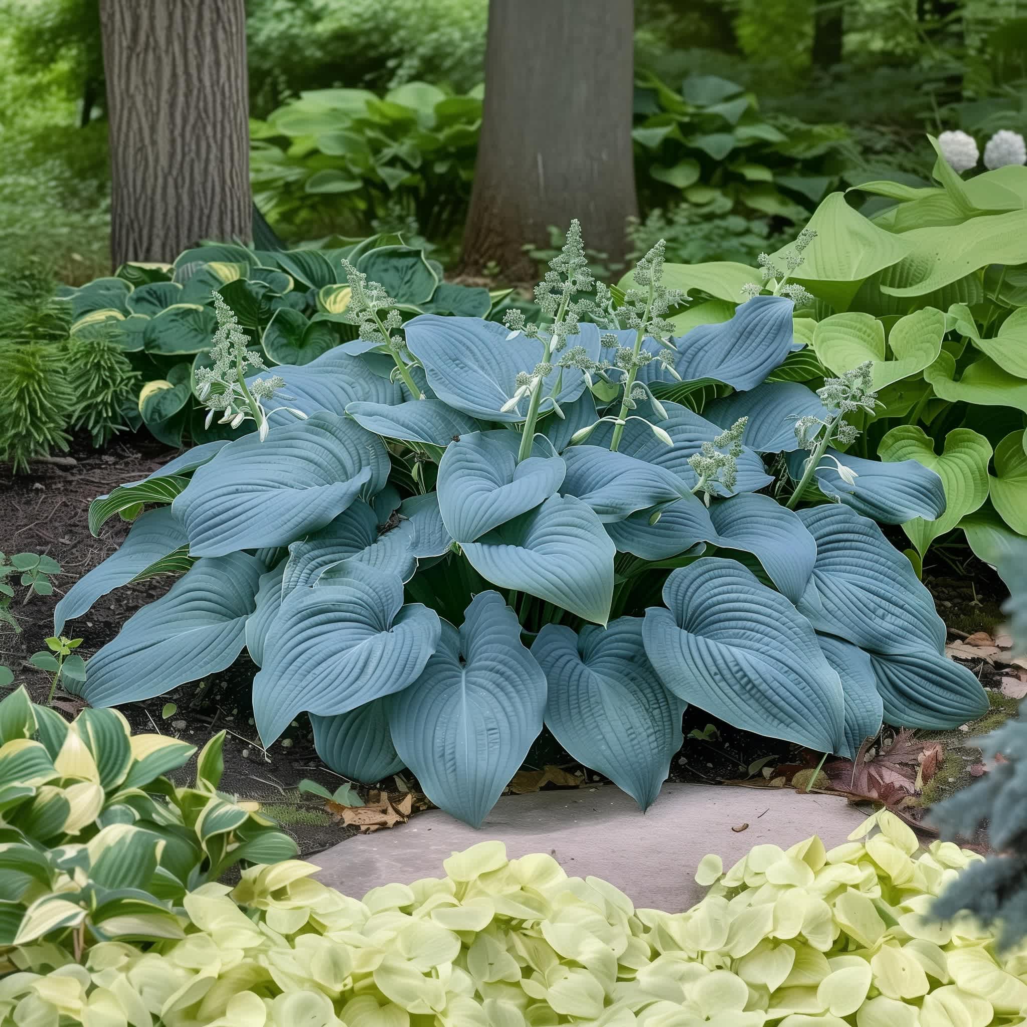 Big Blue Bressingham Hosta Plants - 4 Bare Roots - Green & Blue Hardy and Shade Tolerant Plants Great for Any Landscape - Image 3