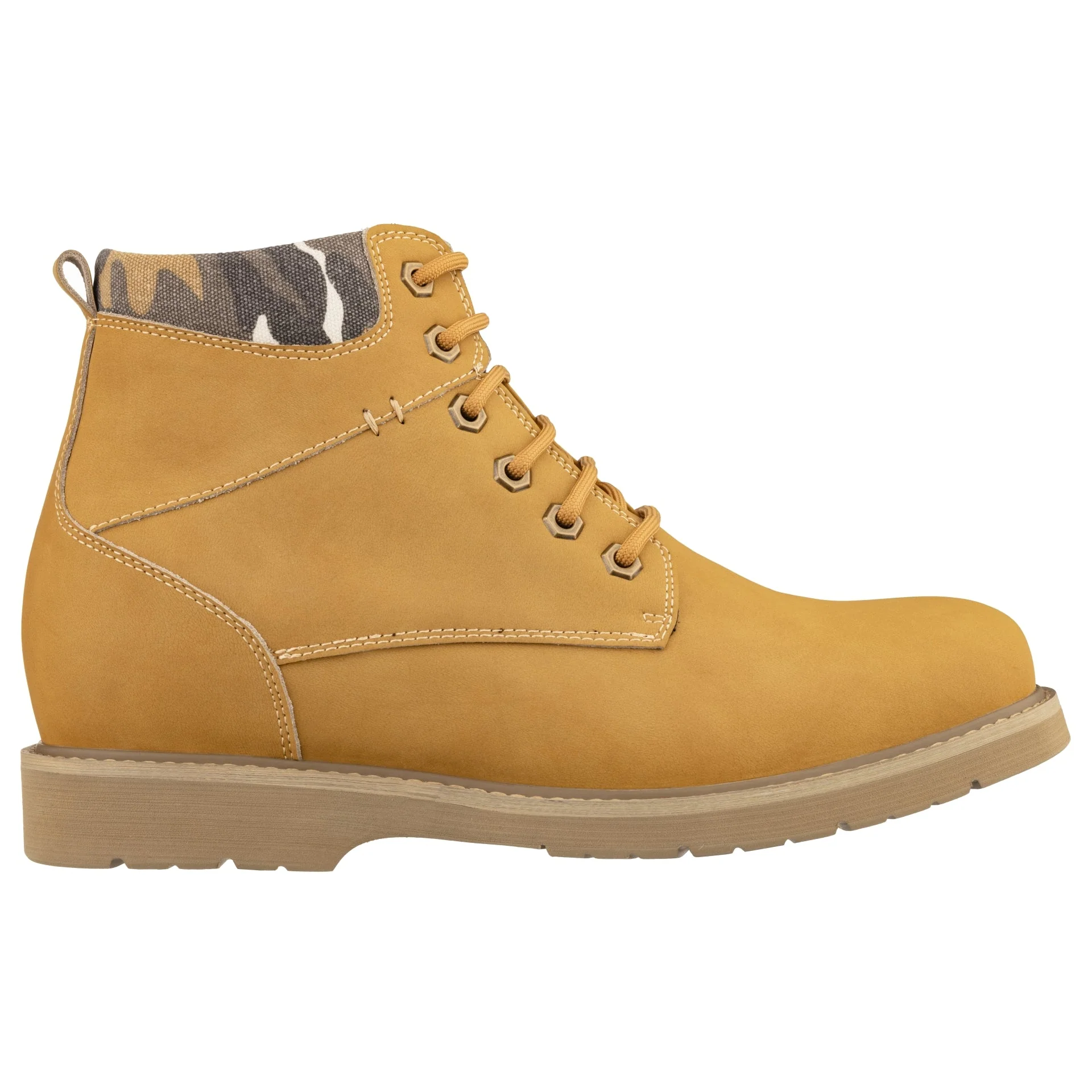 CALTO - YH7830 - 3.2 Inches (Khaki) - Nubuck Boots - Image 2