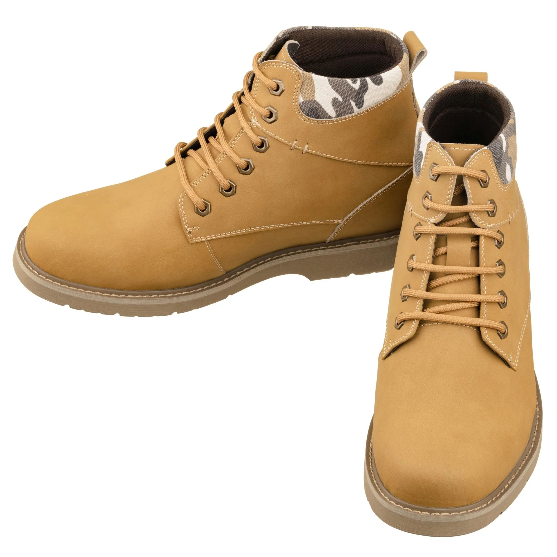 CALTO - YH7830 - 3.2 Inches (Khaki) - Nubuck Boots - Image 4