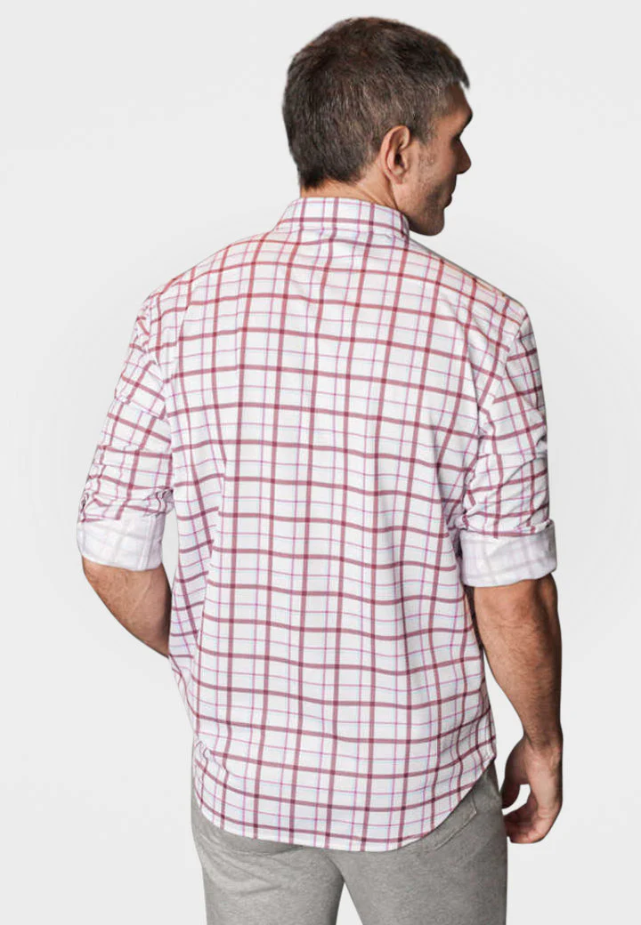 Carnaby Plaid Long Sleeve Tech Shirt - Image 4