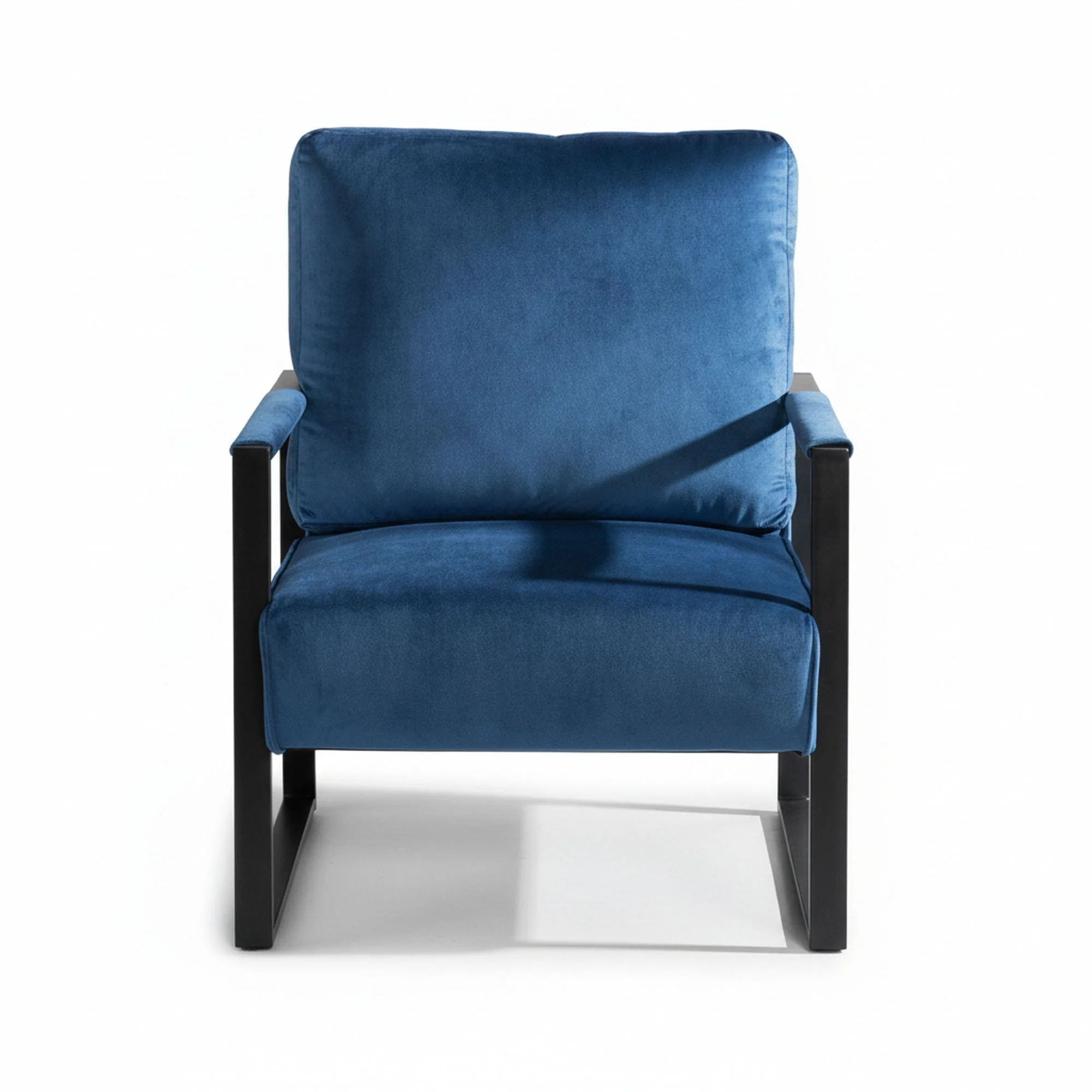 Classic Mid Century Modern Accent Chair With Durable Square Metal Frame, Armchair - Image 9