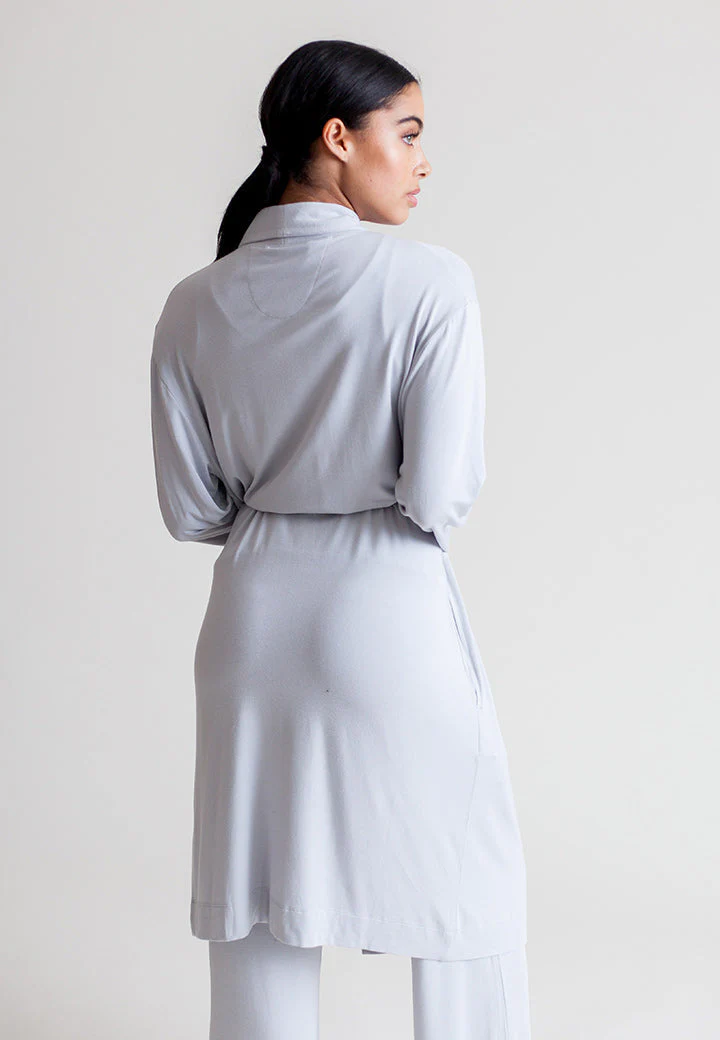 Collagen Lounge Robe - Pearl Grey - Image 4