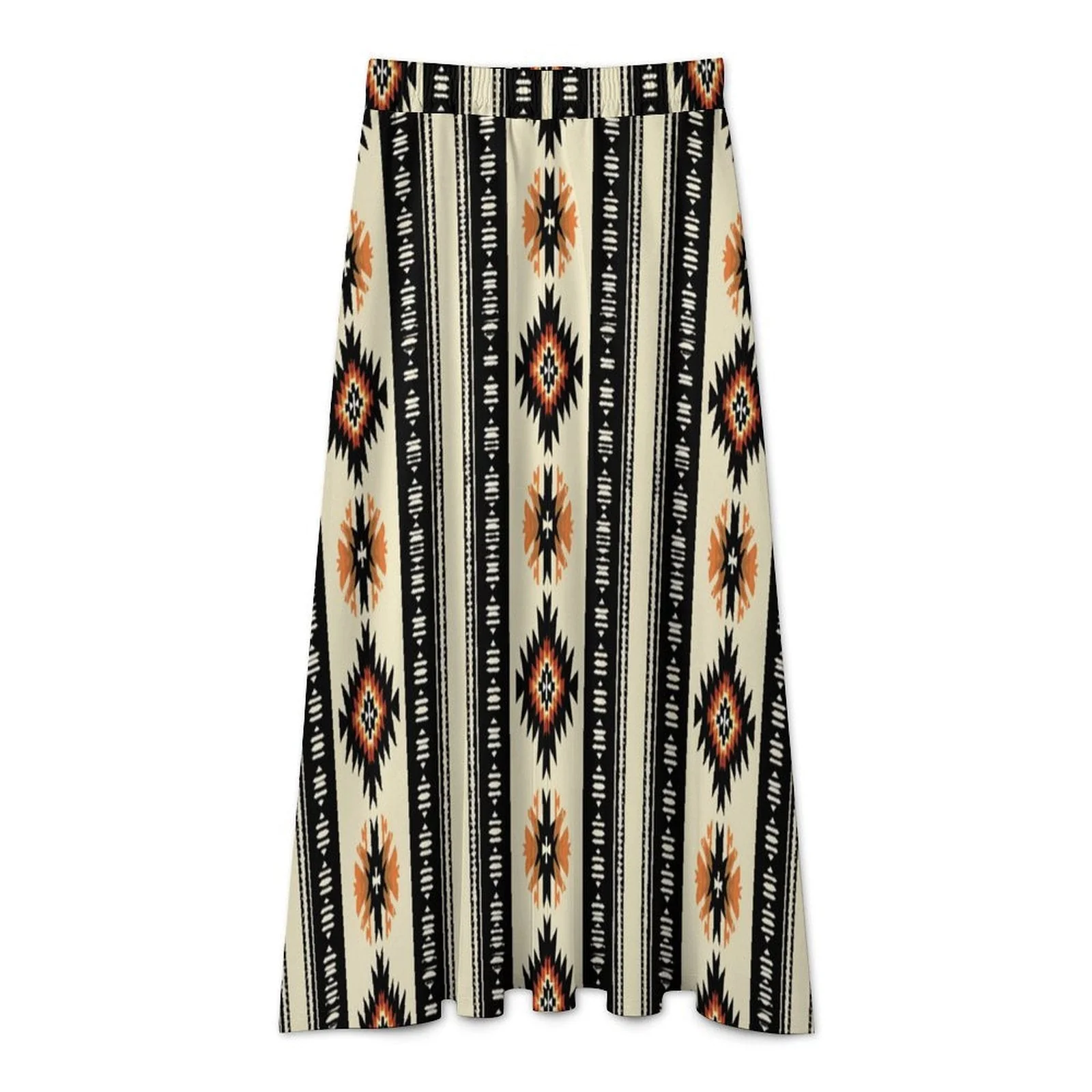 Colores de Mexico Southwestern Aztec Midi Skirt - Image 3