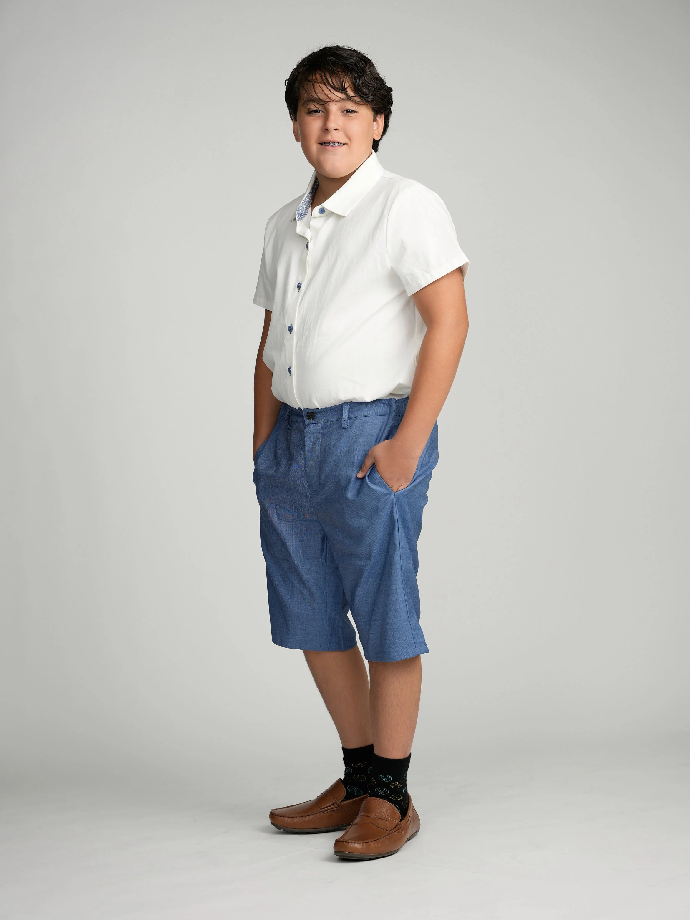 Egyptian Blue Short Dress Pants - Image 9