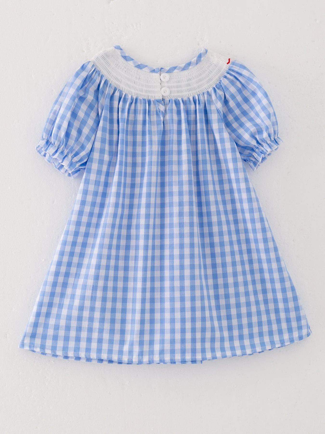 Farm Blue Smocking Embroidered Girls Dress - Image 3