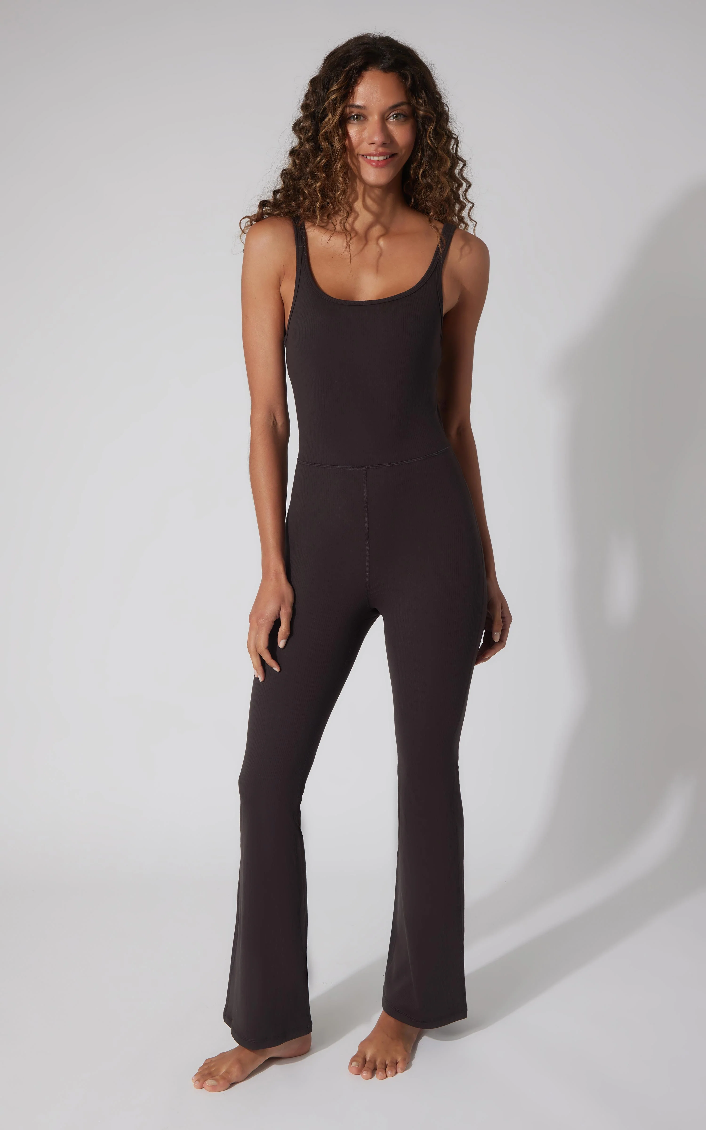 90 Degree by Reflex Felix Ribbed Scarlett Flare Jumpsuit - Image 11
