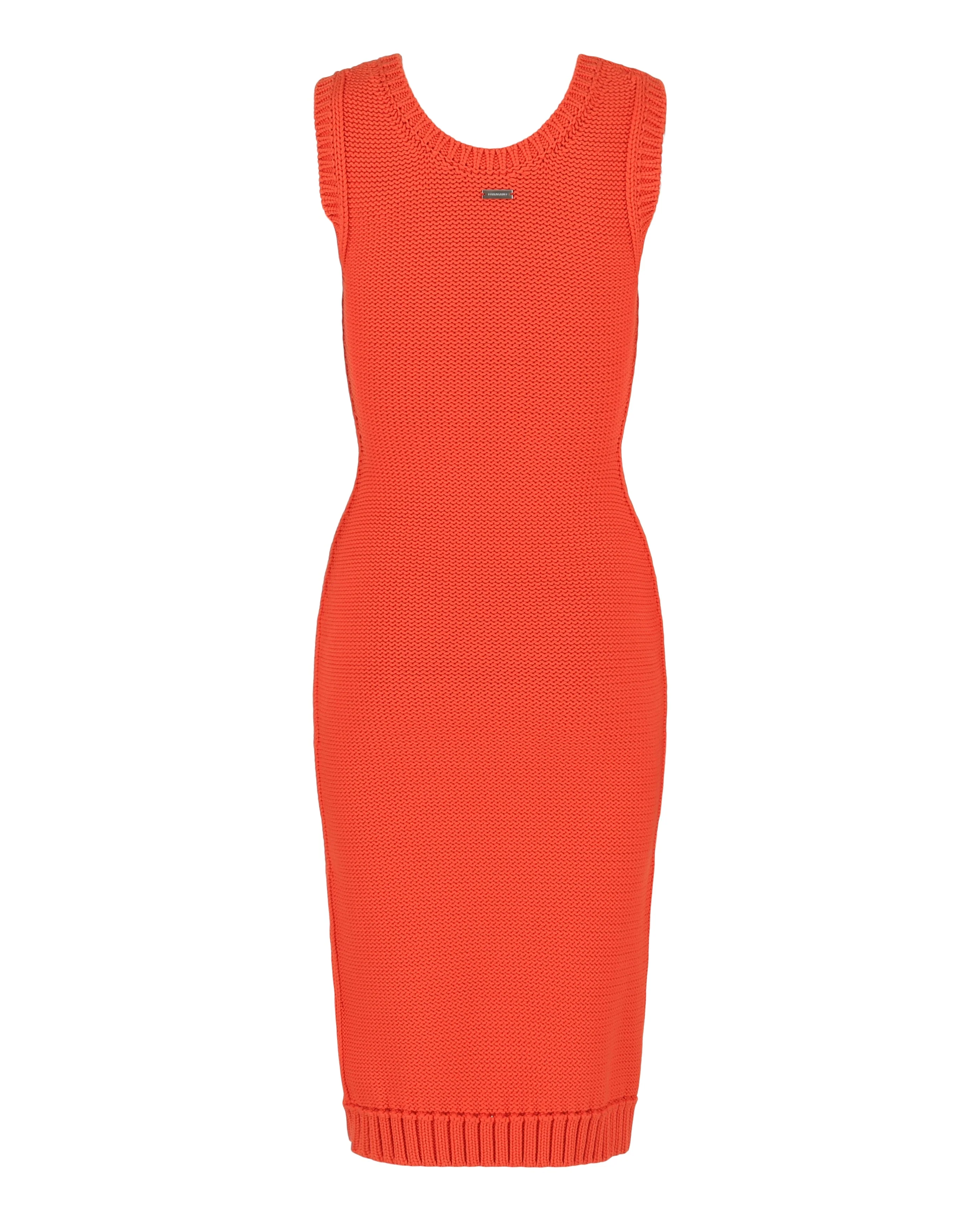 Ferragamo Sleeveless Midi Ribbed Dress - Image 2