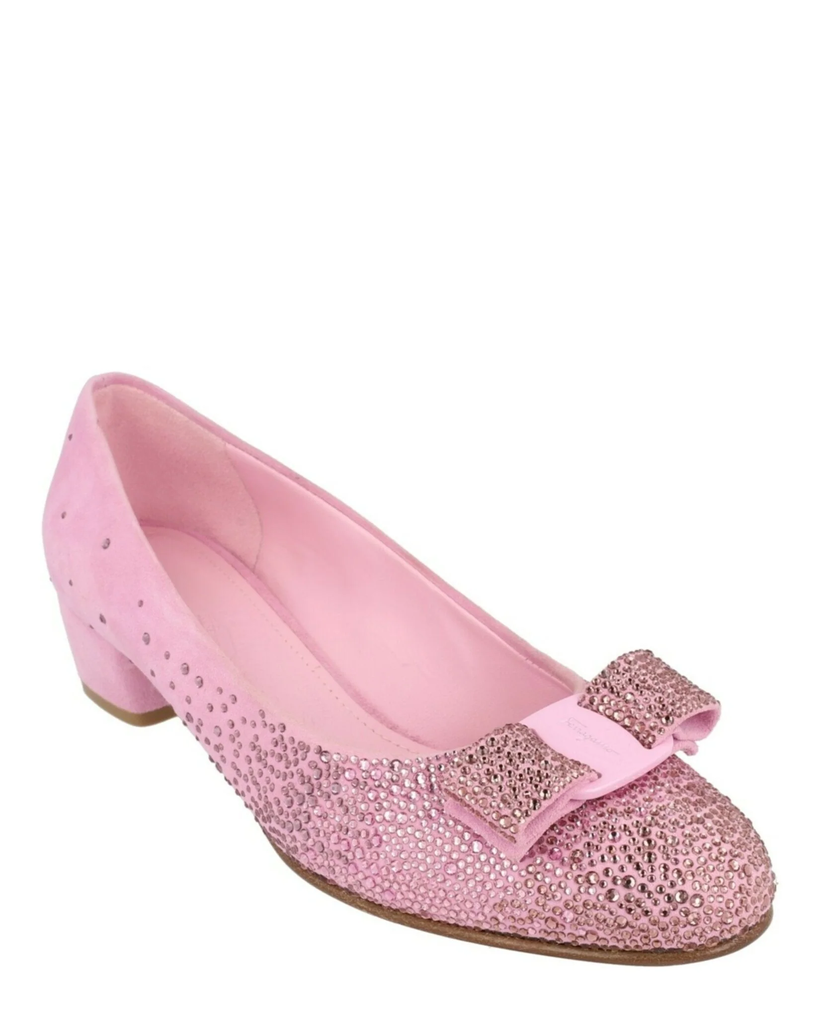 Ferragamo Vara Crystal-Embellished Pumps - Narrow Width - Image 2