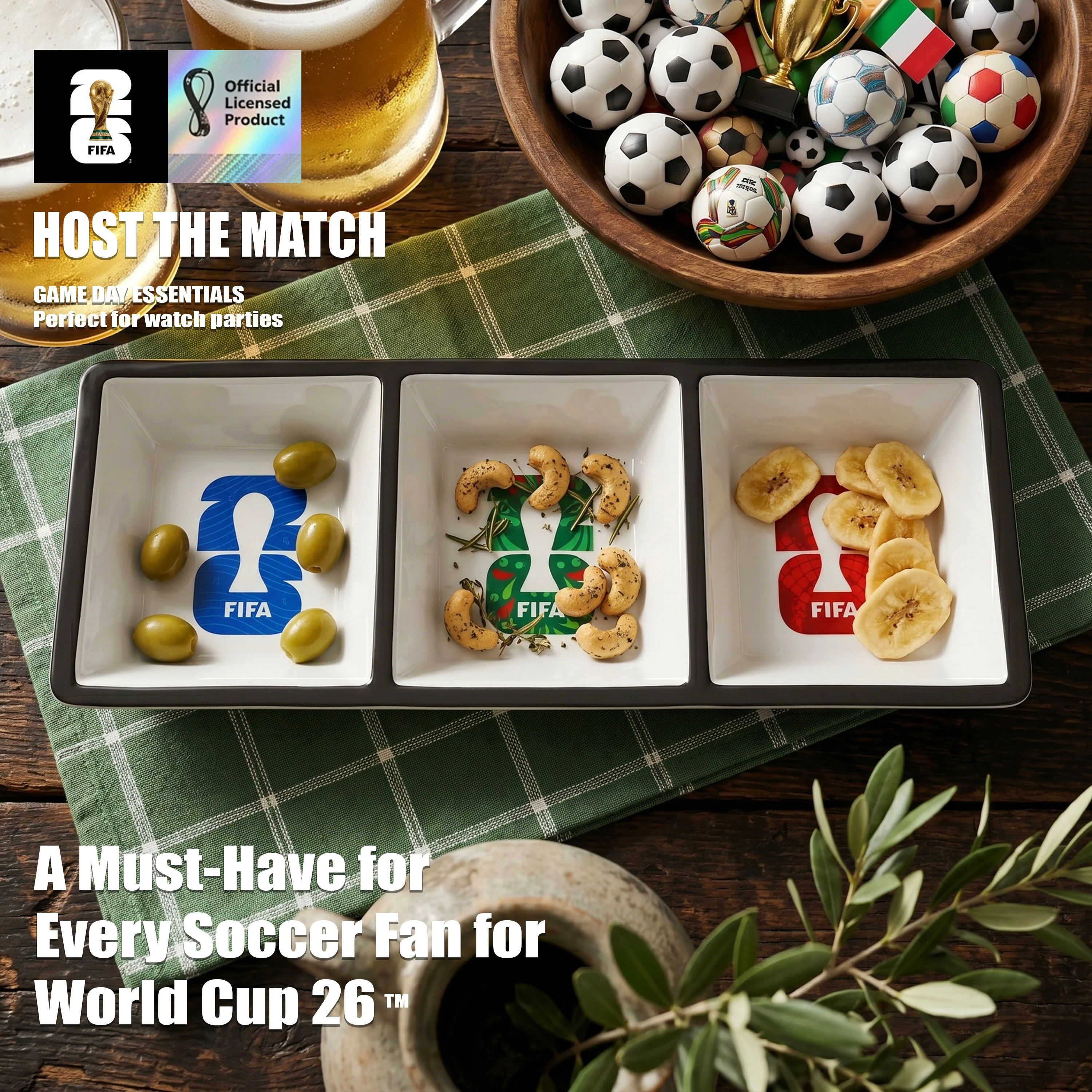 FIFA 2026 Melamine 3 Section Dish - Image 5