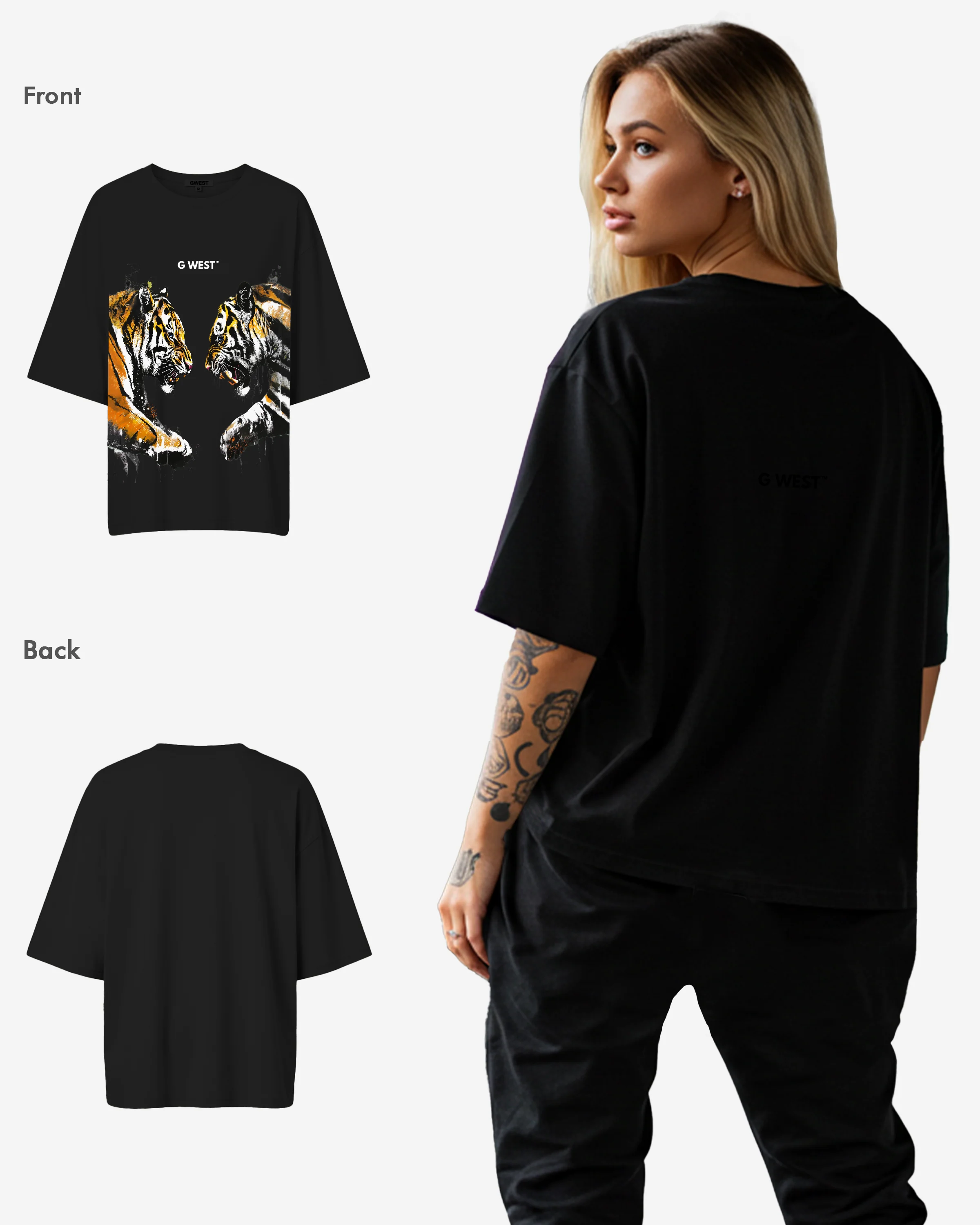 G West Womens Wild Things Oversized Tee - Image 3