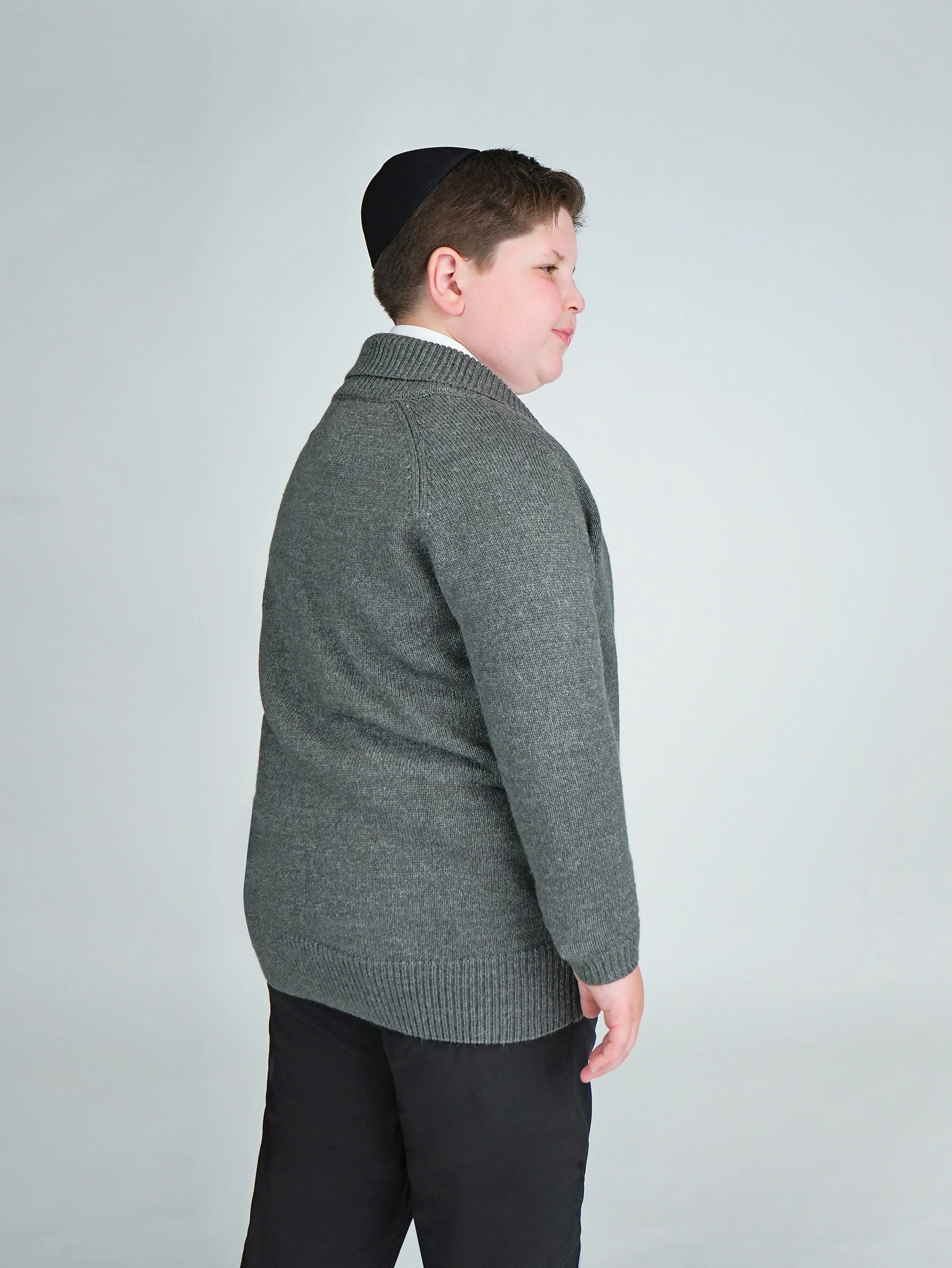 Gray Double Breasted Cardigan - Image 5