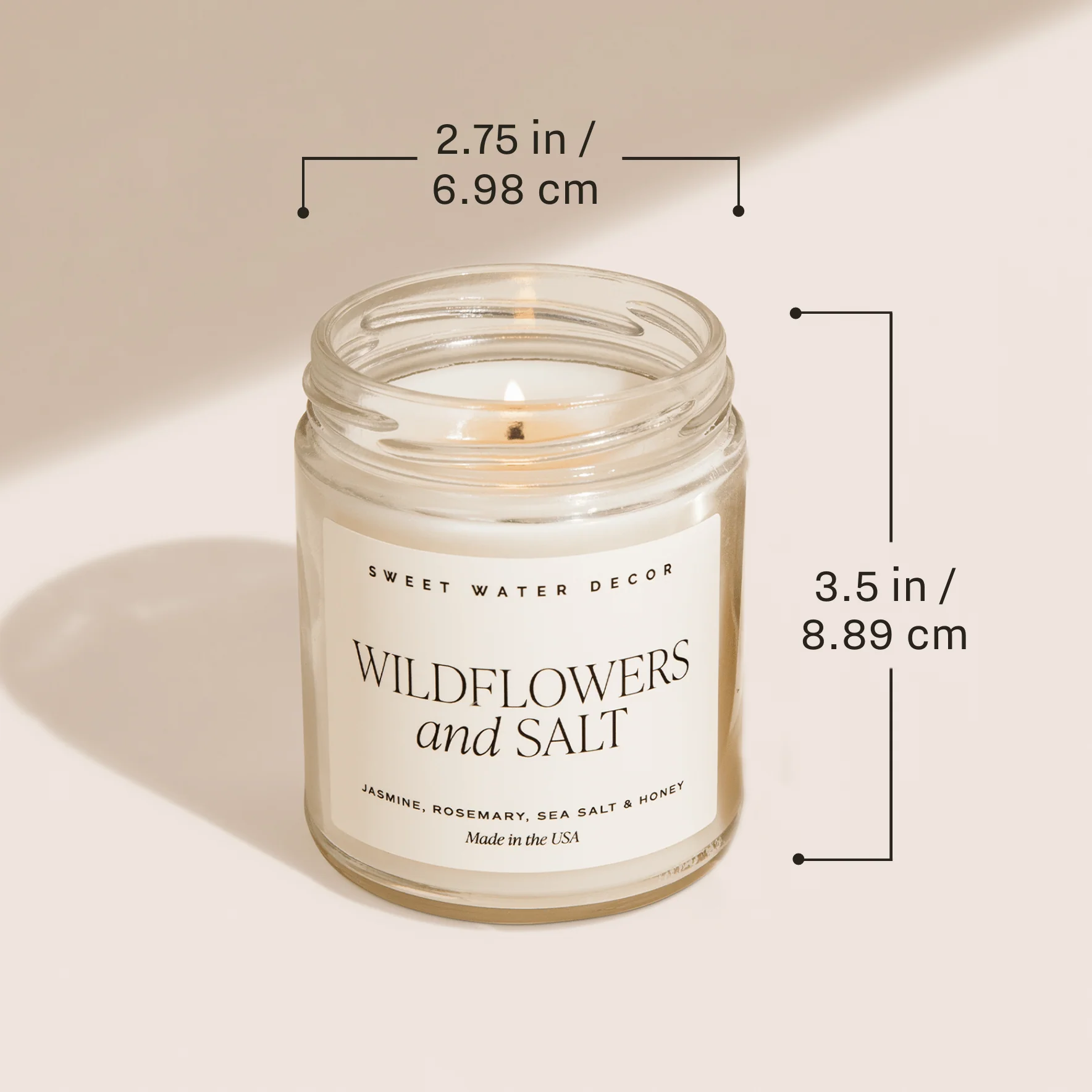 Holiday Cheer Soy Candle - 9 oz Patterned Clear Jar - Image 6