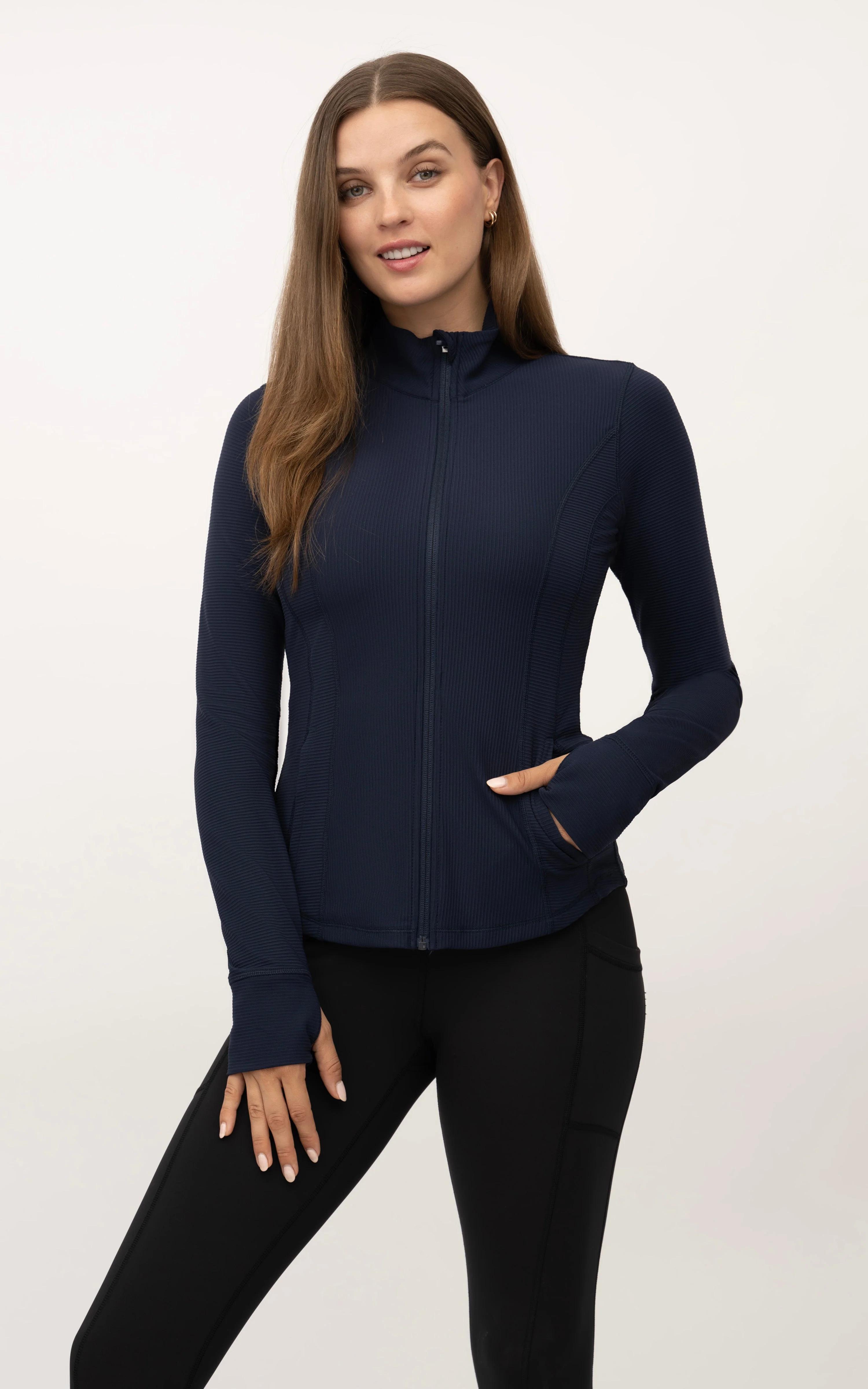 90 Degree by Reflex Interlink Ribbed Princess Seam Performance Jacket - Image 8