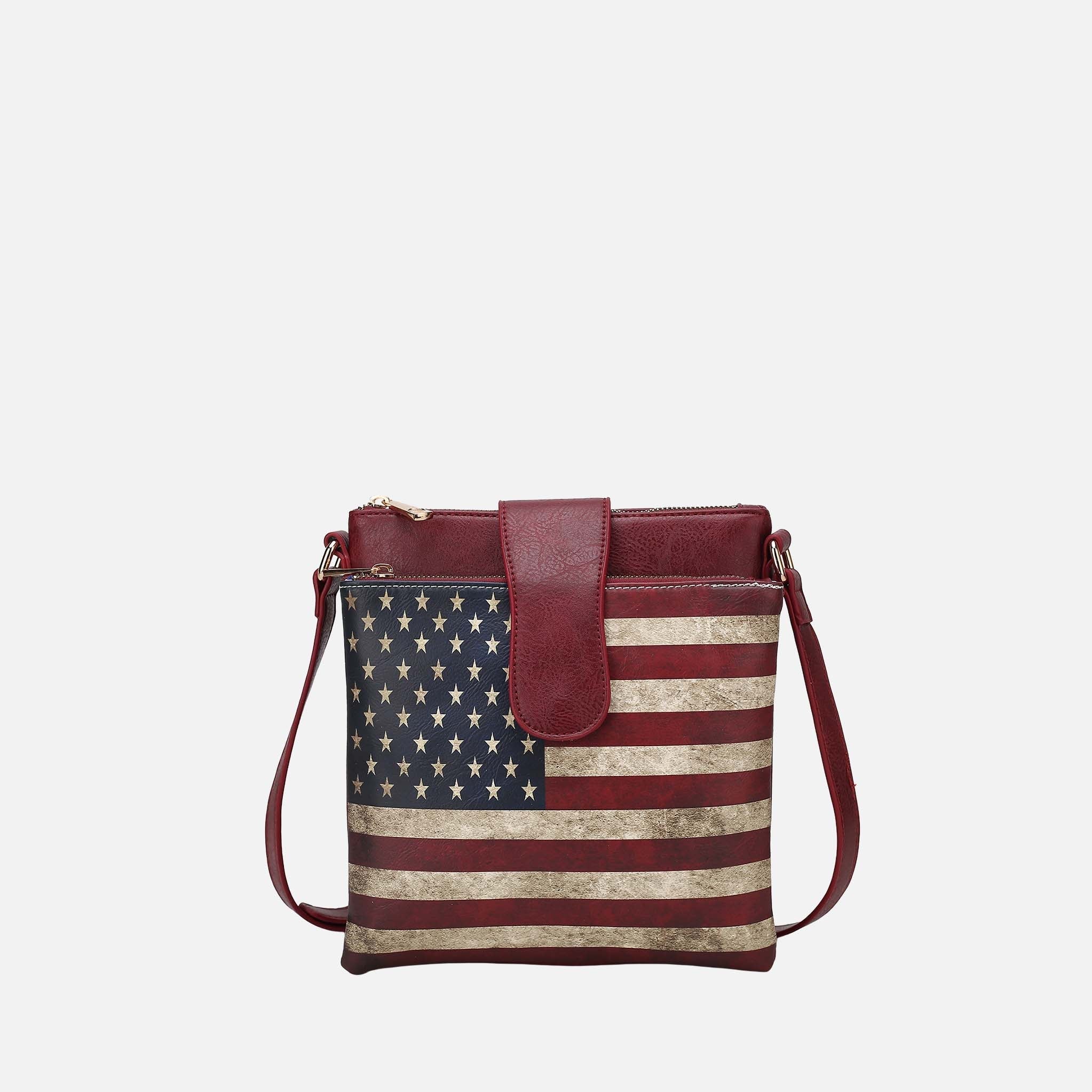 Josephine Printed Flag Crossbody Bag - Image 12