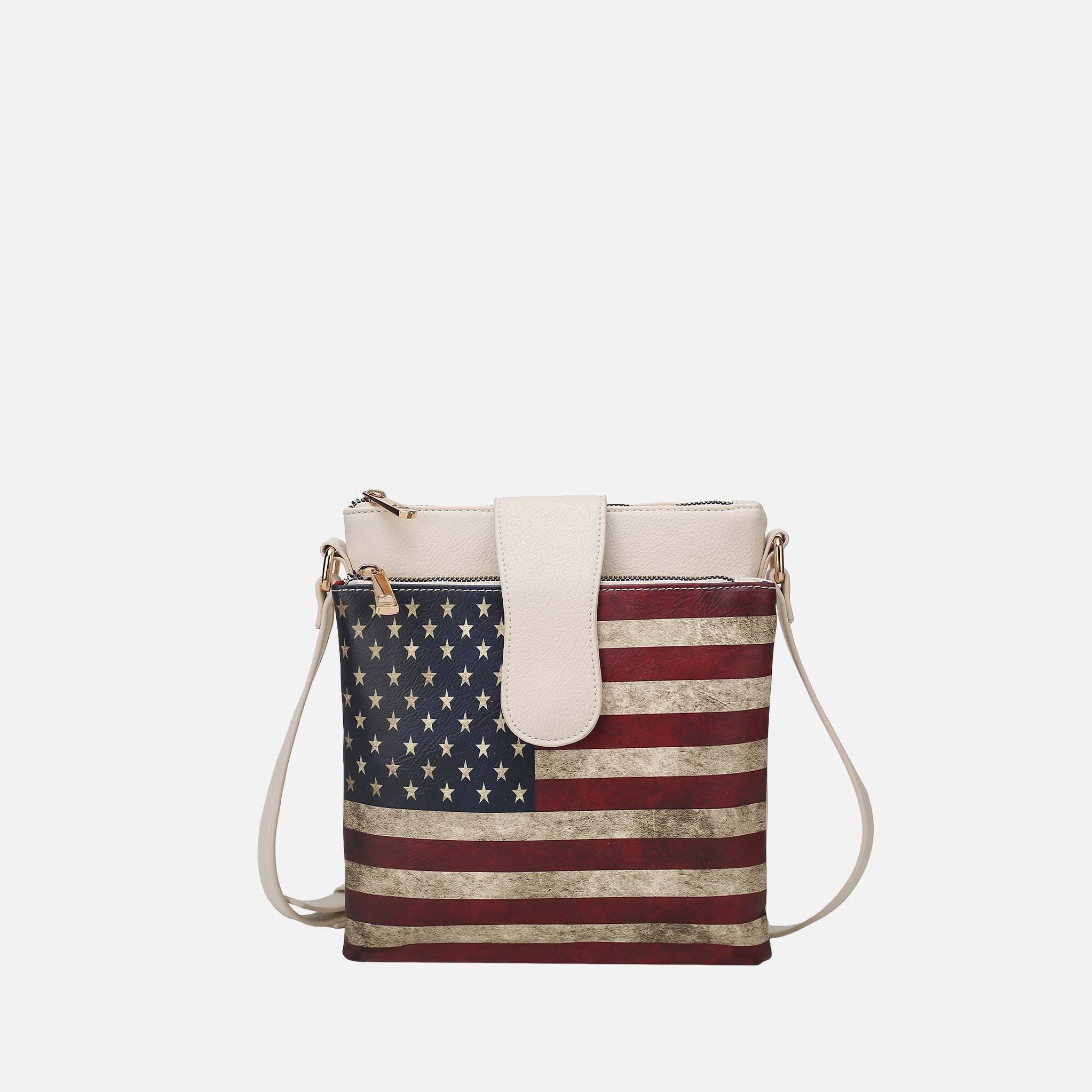 Josephine Printed Flag Crossbody Bag - Image 14