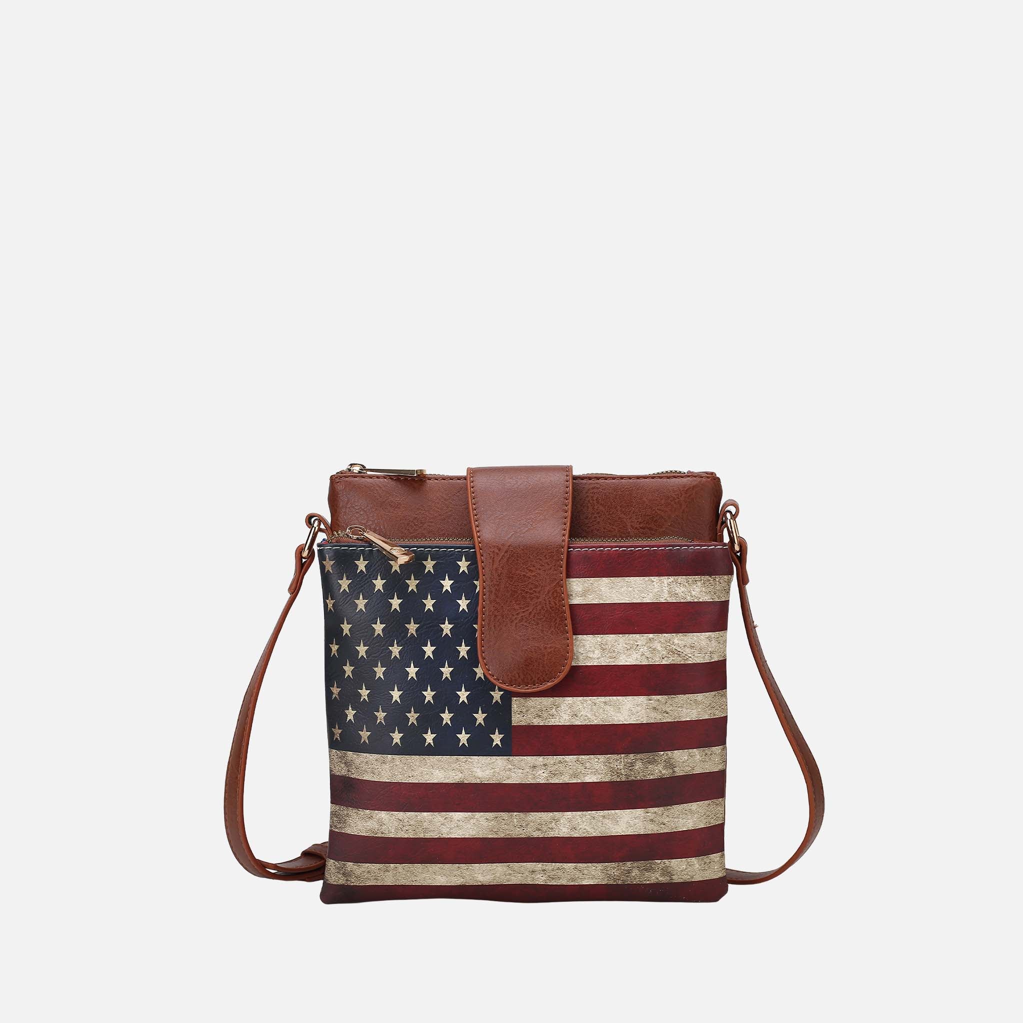 Josephine Printed Flag Crossbody Bag - Image 7