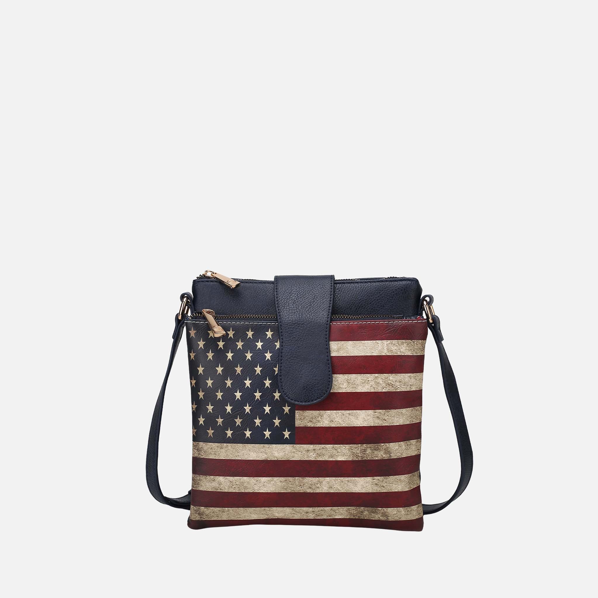 Josephine Printed Flag Crossbody Bag - Image 9
