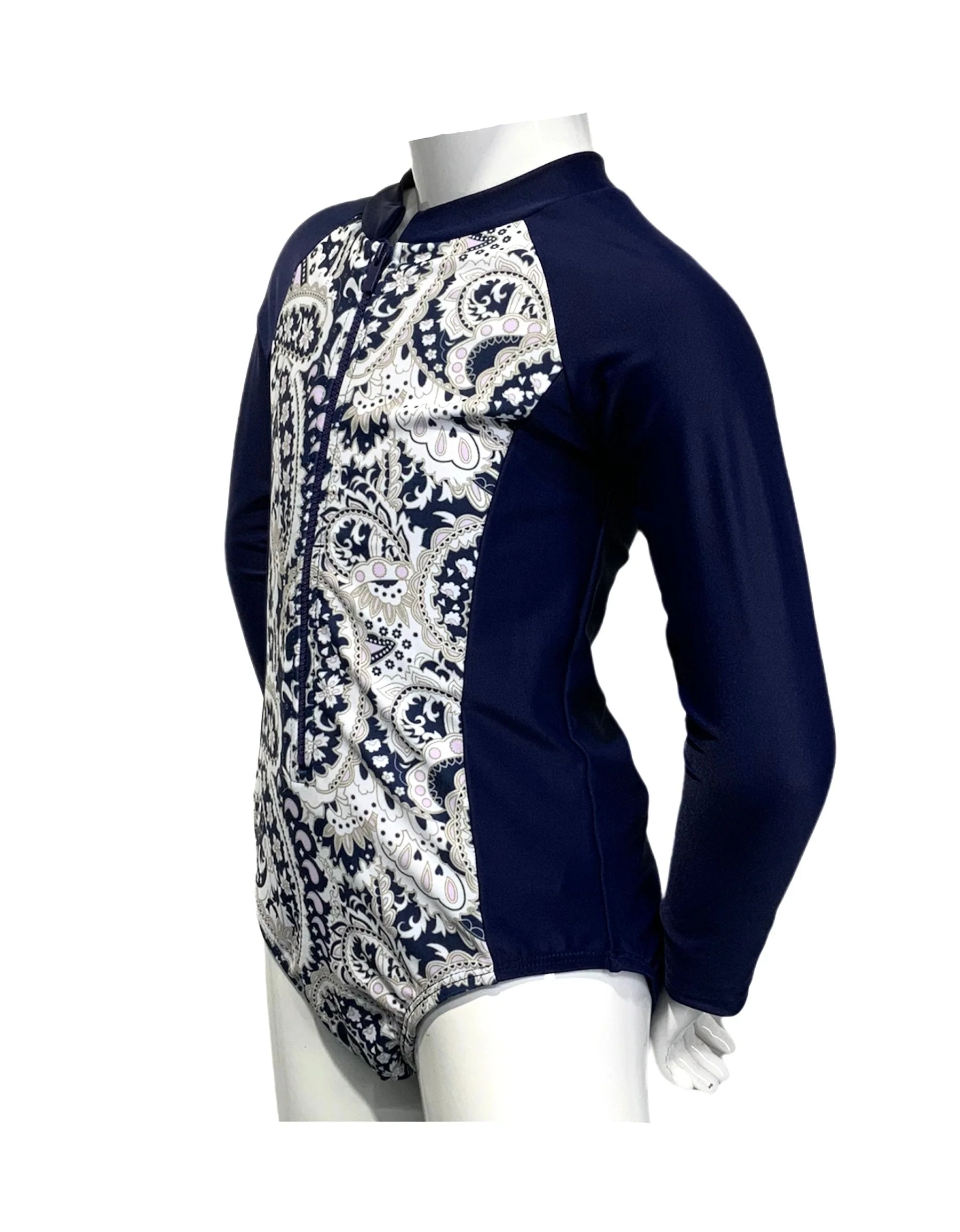 Marina West K4802 Kids One-Piece Rash Guard Swimsuit (Paisley) - Image 2