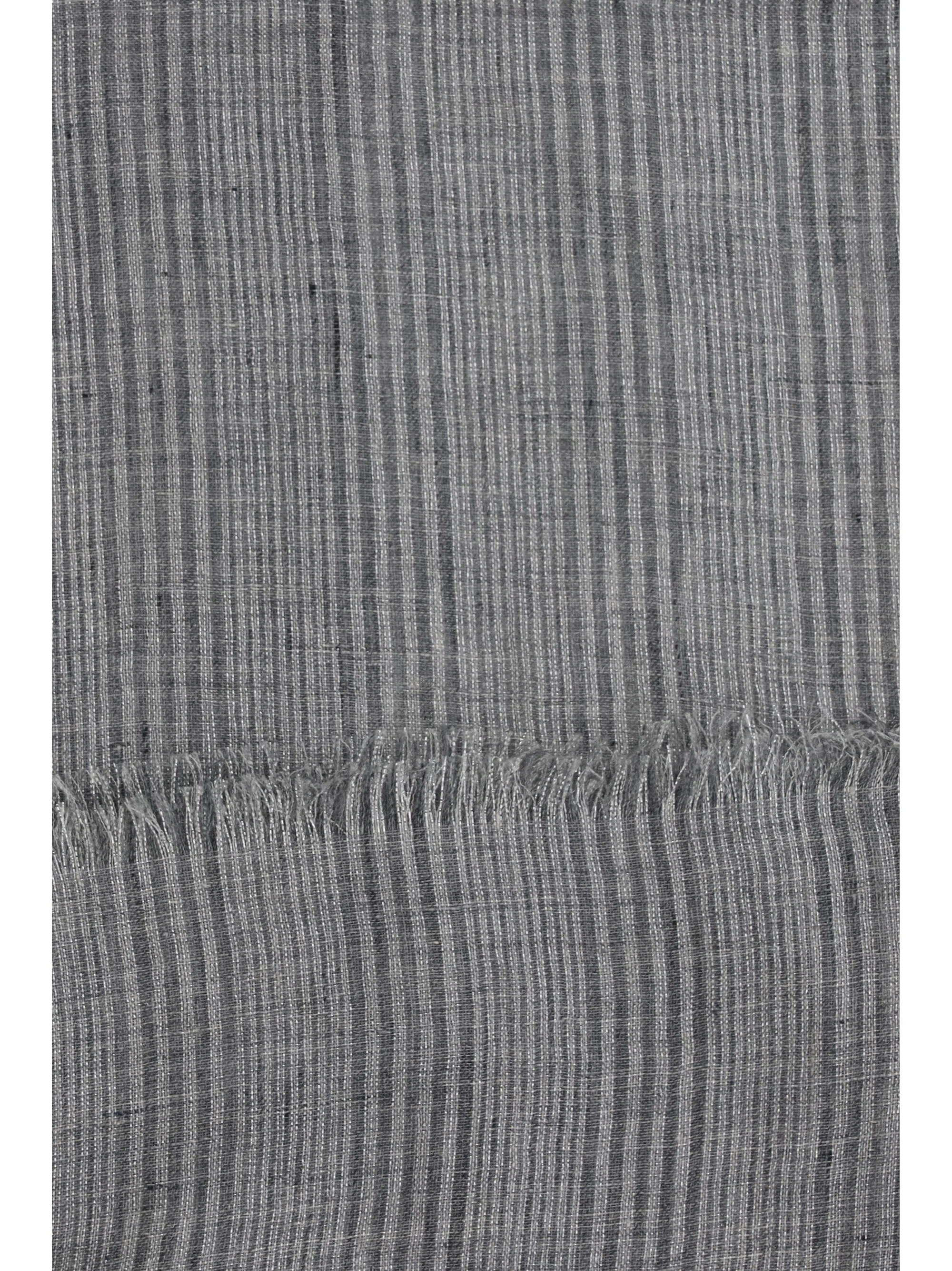 Linen Scarf Grey/Silver - Image 2