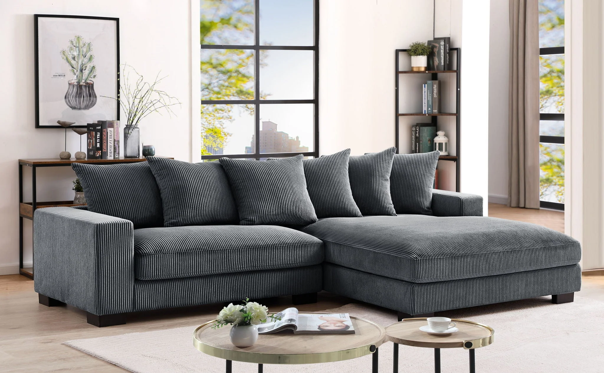 Luxe - Oversized 2 Piece Sectional Couches for Living Room, L Shaped Sofa With Chaise - Image 13