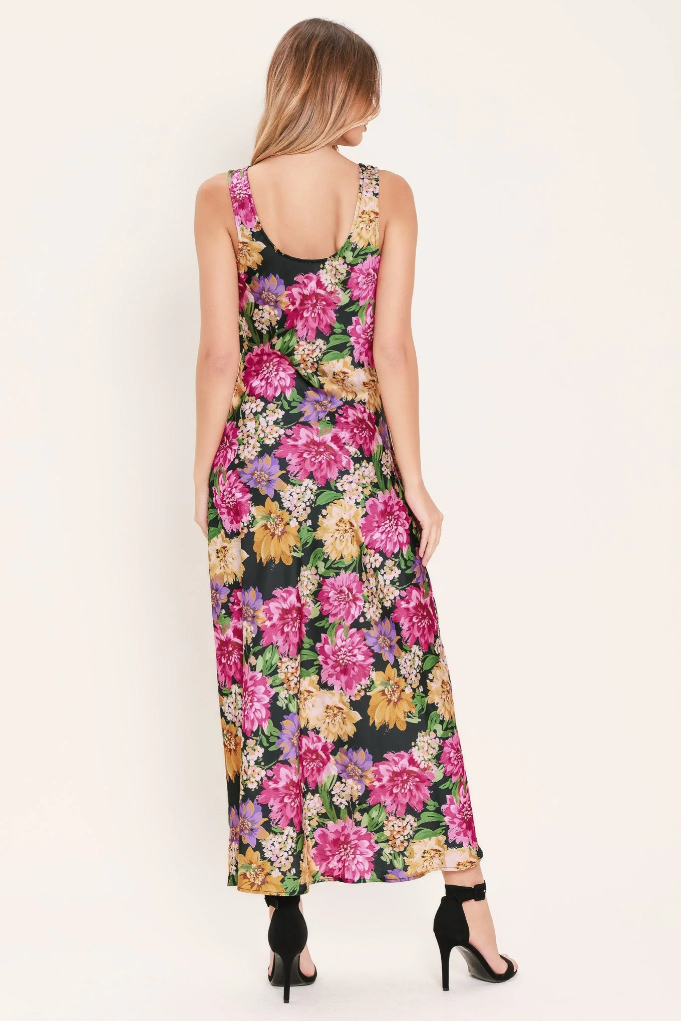 Midnight Garden Woven Midi Dress - Image 2