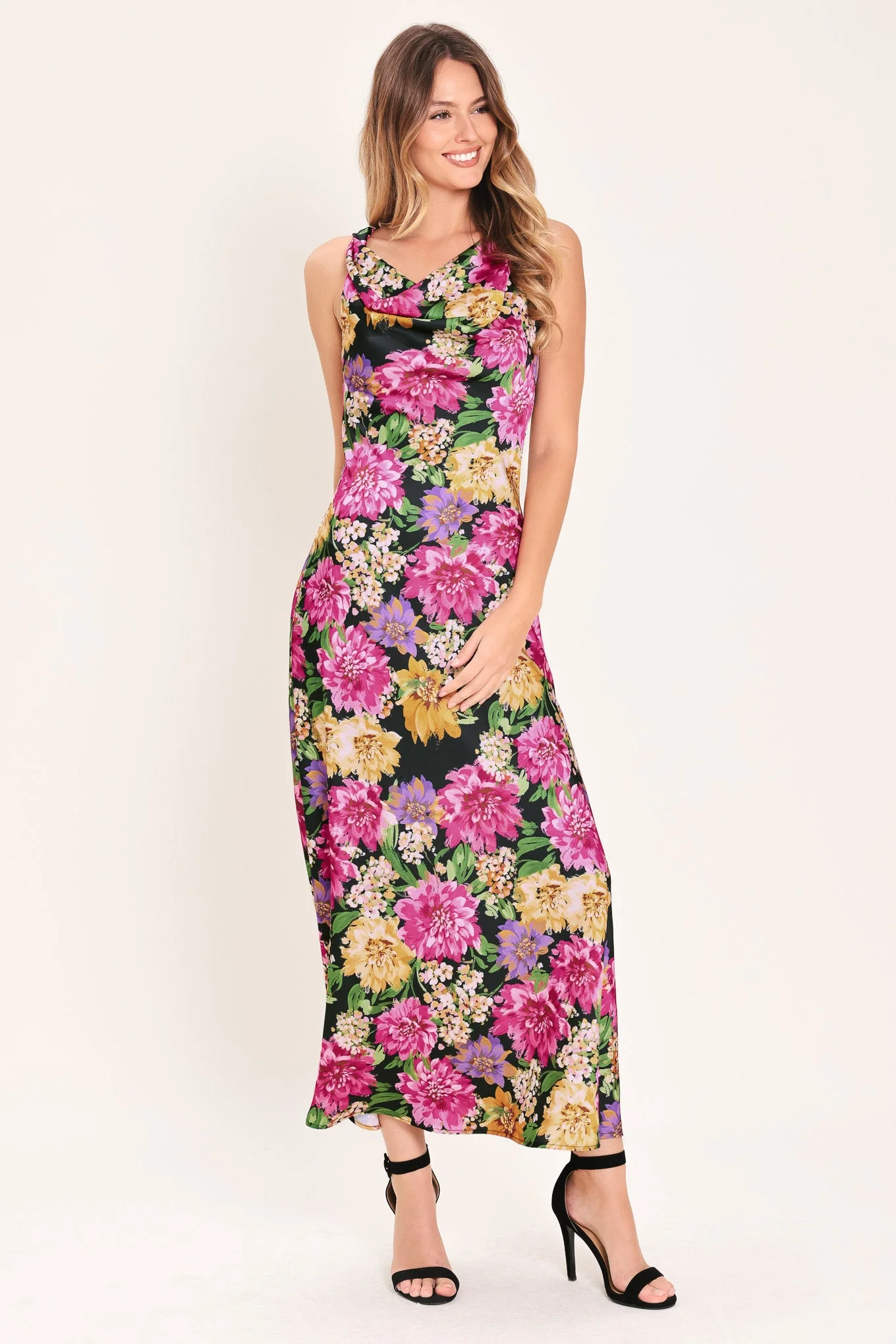 Midnight Garden Woven Midi Dress - Image 4