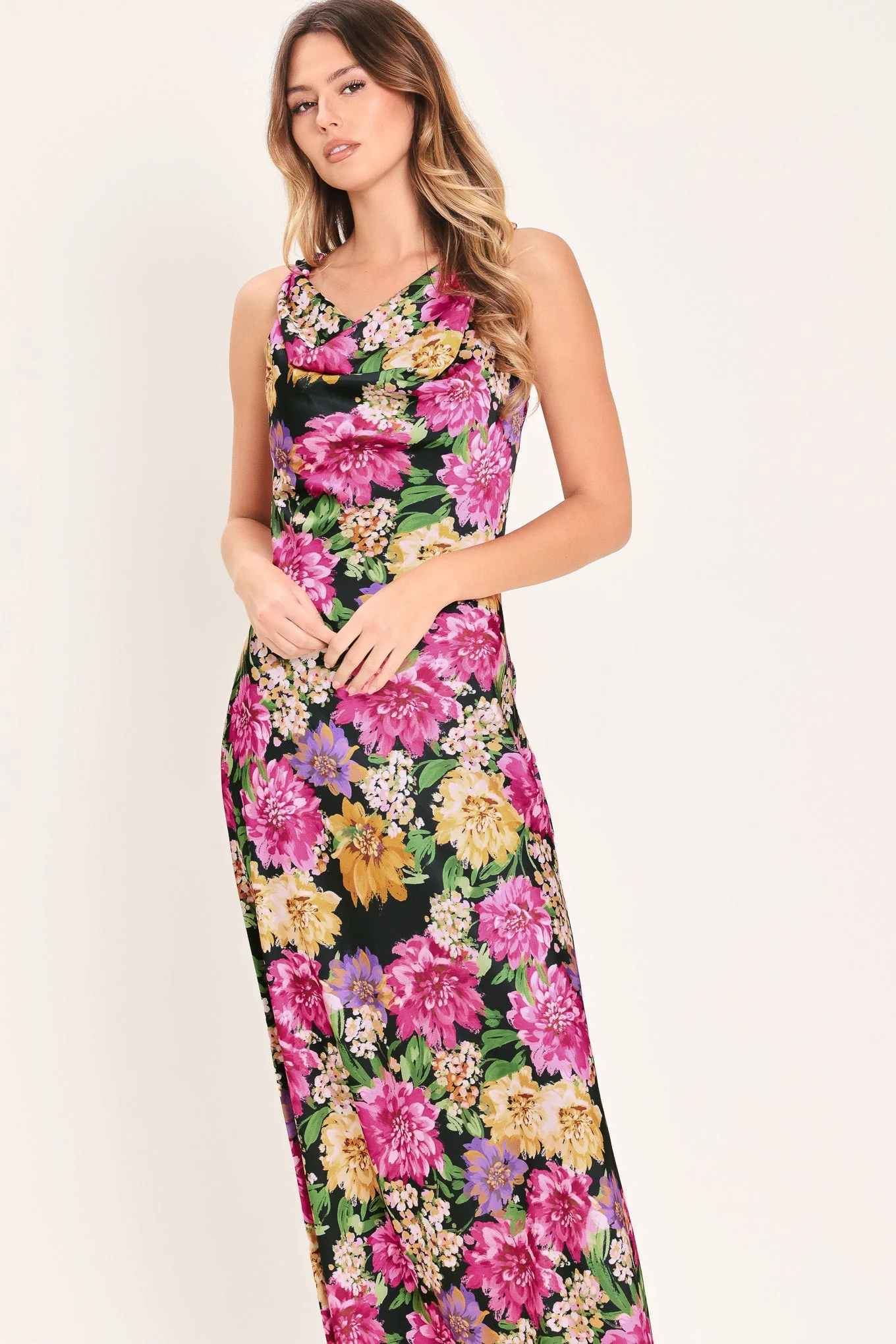 Midnight Garden Woven Midi Dress - Image 5