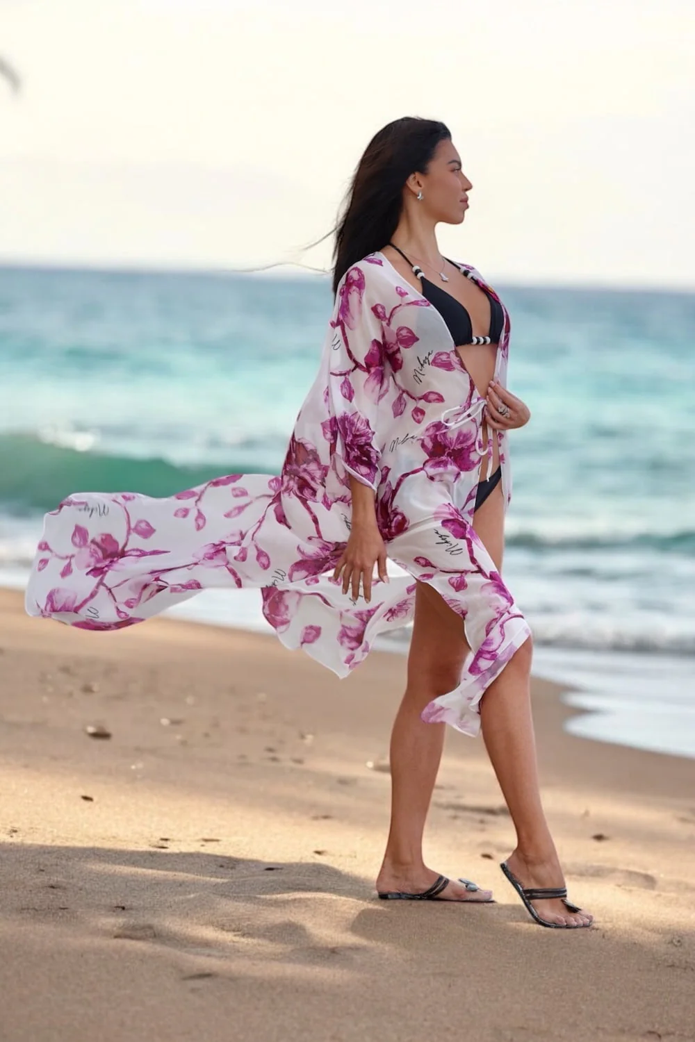 Miranda long cover up 100 % Silk - Image 10