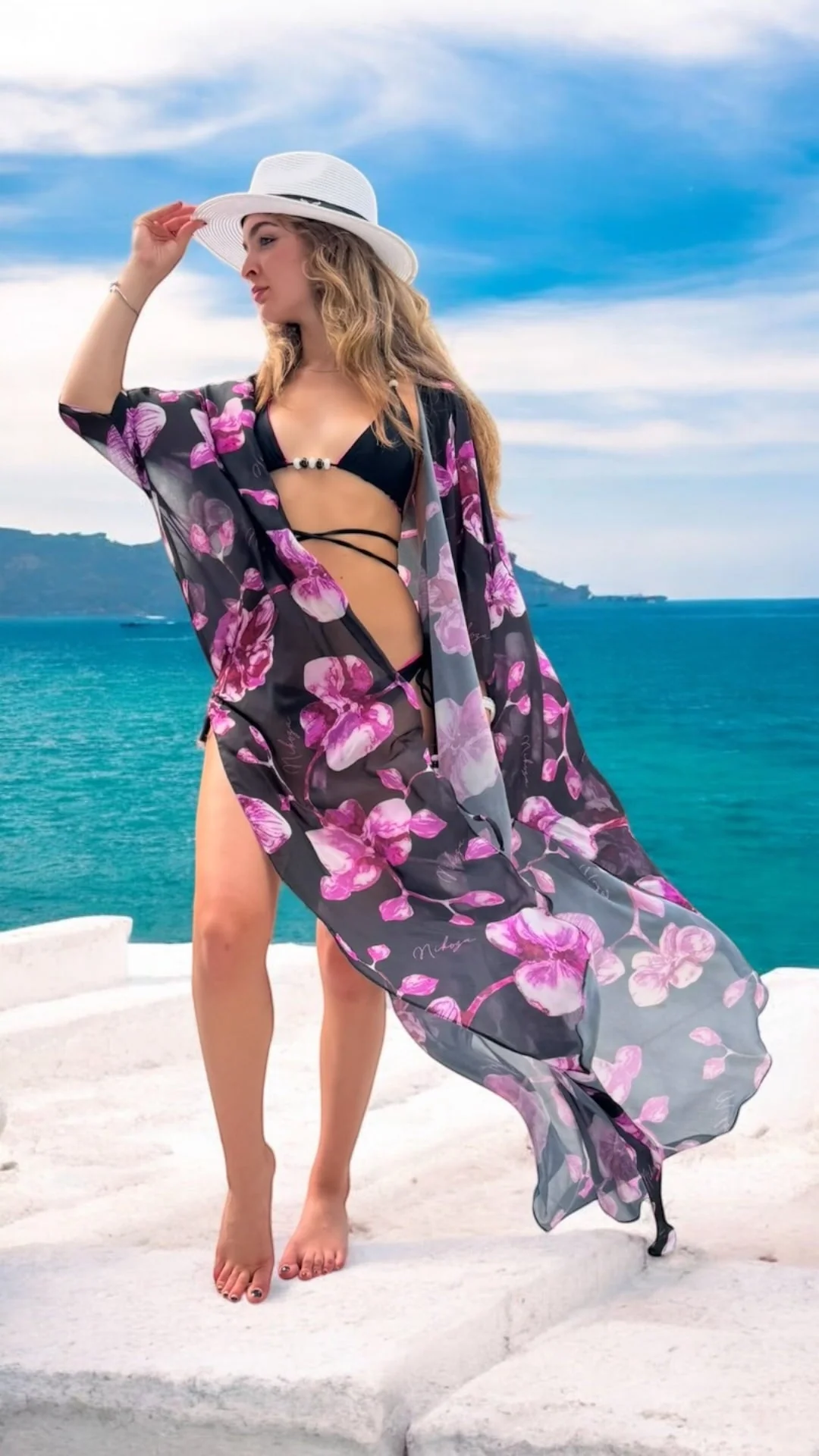 Miranda long cover up 100 % Silk - Image 14