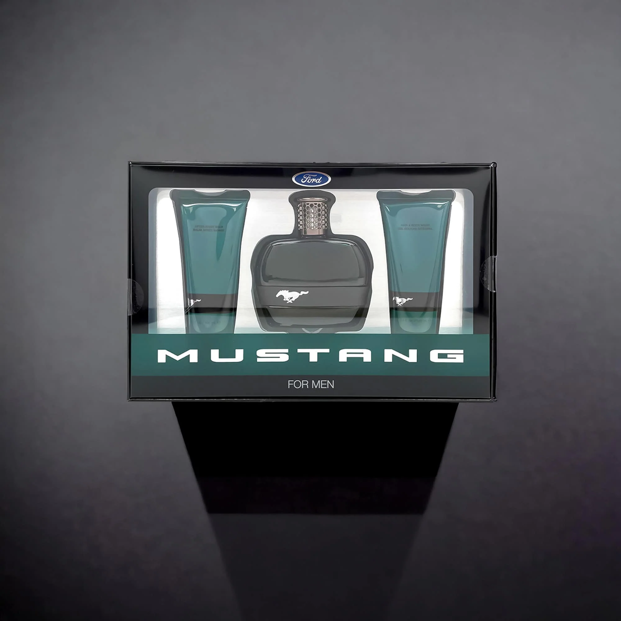 Mustang Green 3 Pc Set 3.4 Oz EDT / 3.4 Oz Hair and Body Wash / 3.4 Oz After Shave Balm - Image 2