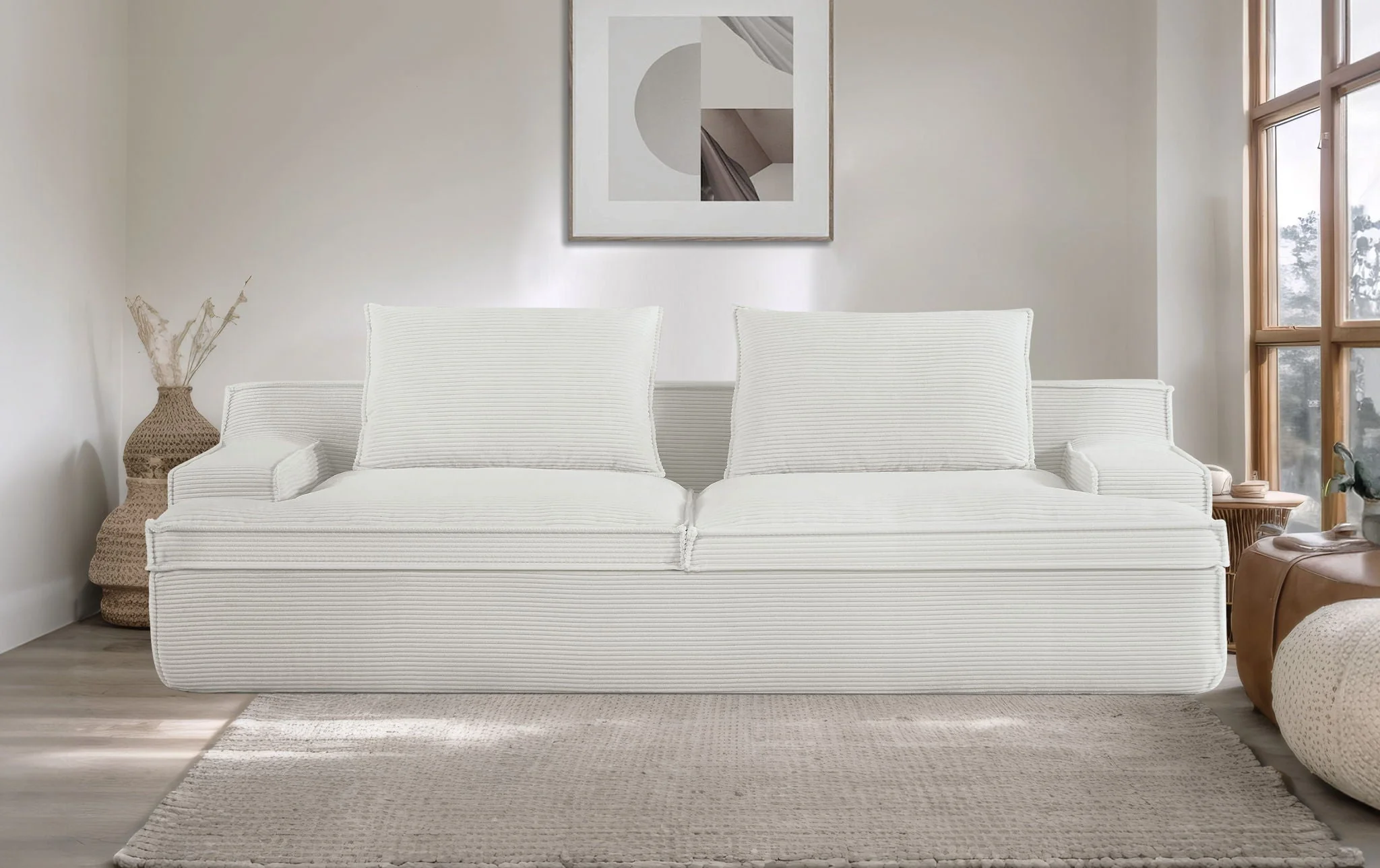 Nimbus - Oversized Full Foam 4 Seater Couch for Living Room Upholstered in Soft, Wide Armrests - Image 11