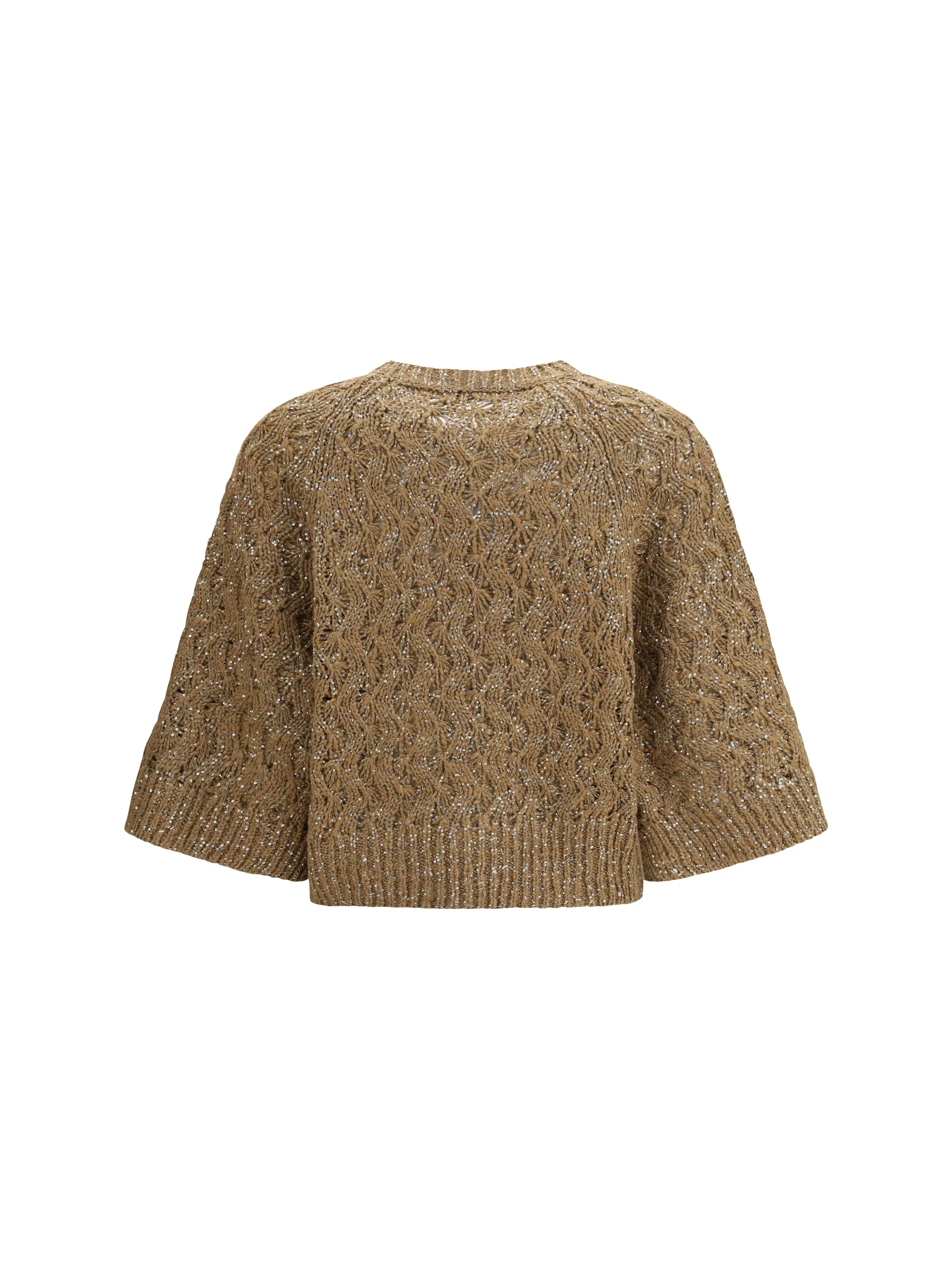 Open-Knit Sweater Sesame/Camel - Image 2