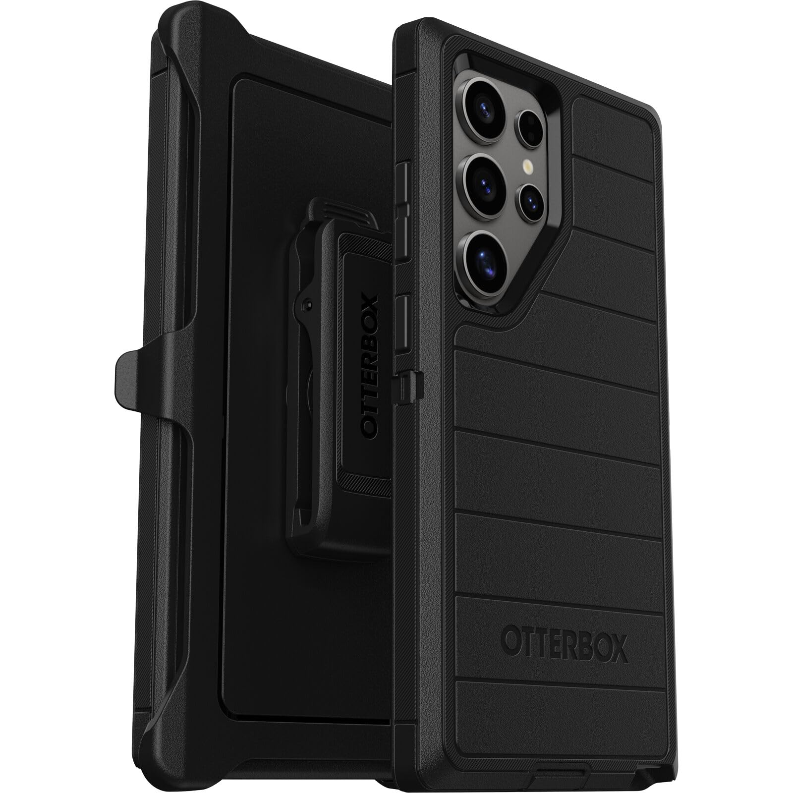 Otterbox Samsung Galaxy S24 Ultra Defender Series Pro Case - Black, Rugged & Durable, with Port Protection, Includes Holster Clip Kickstand - Image 3