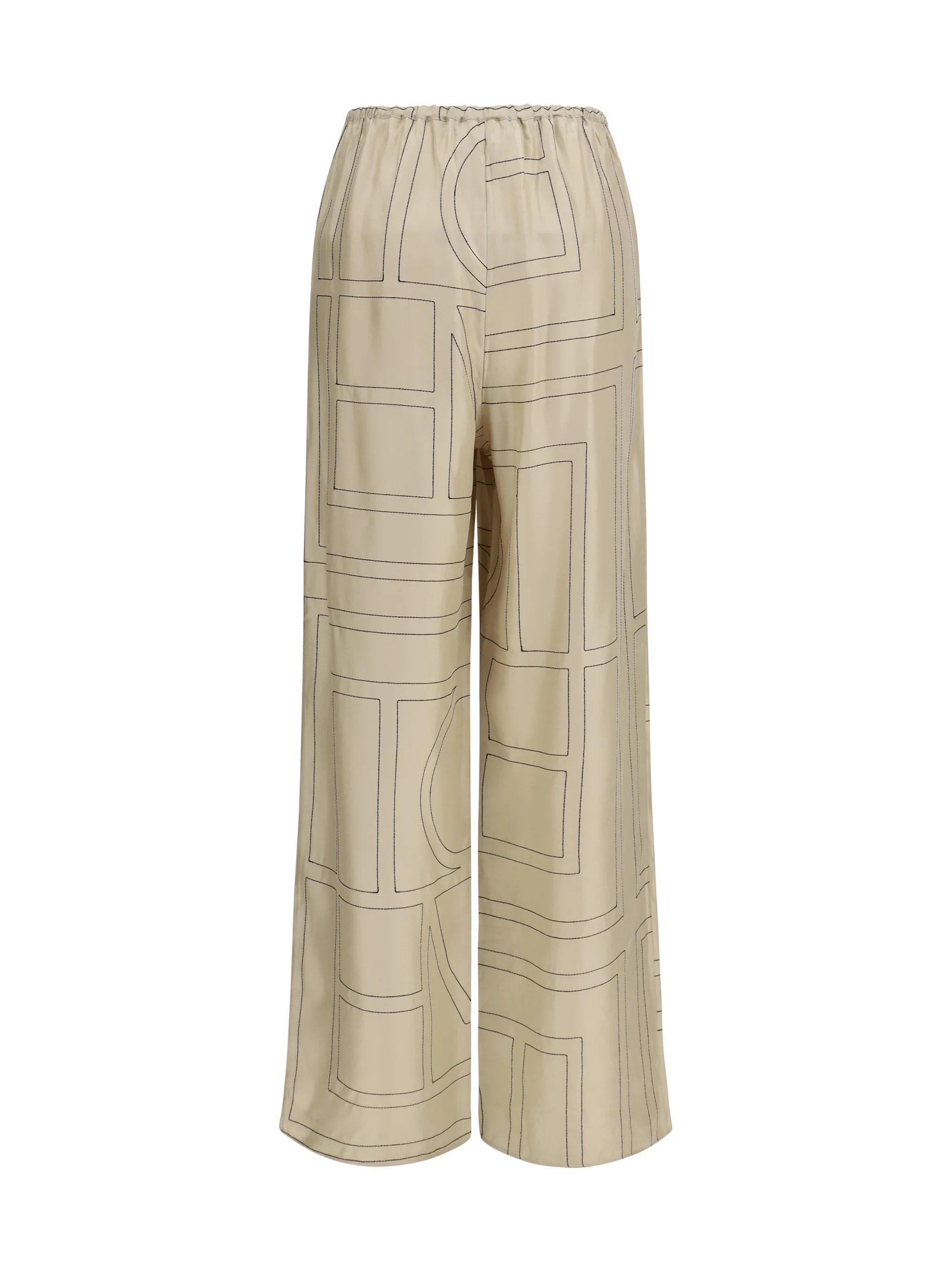 Pants Silk Monogram Ivory - Image 2
