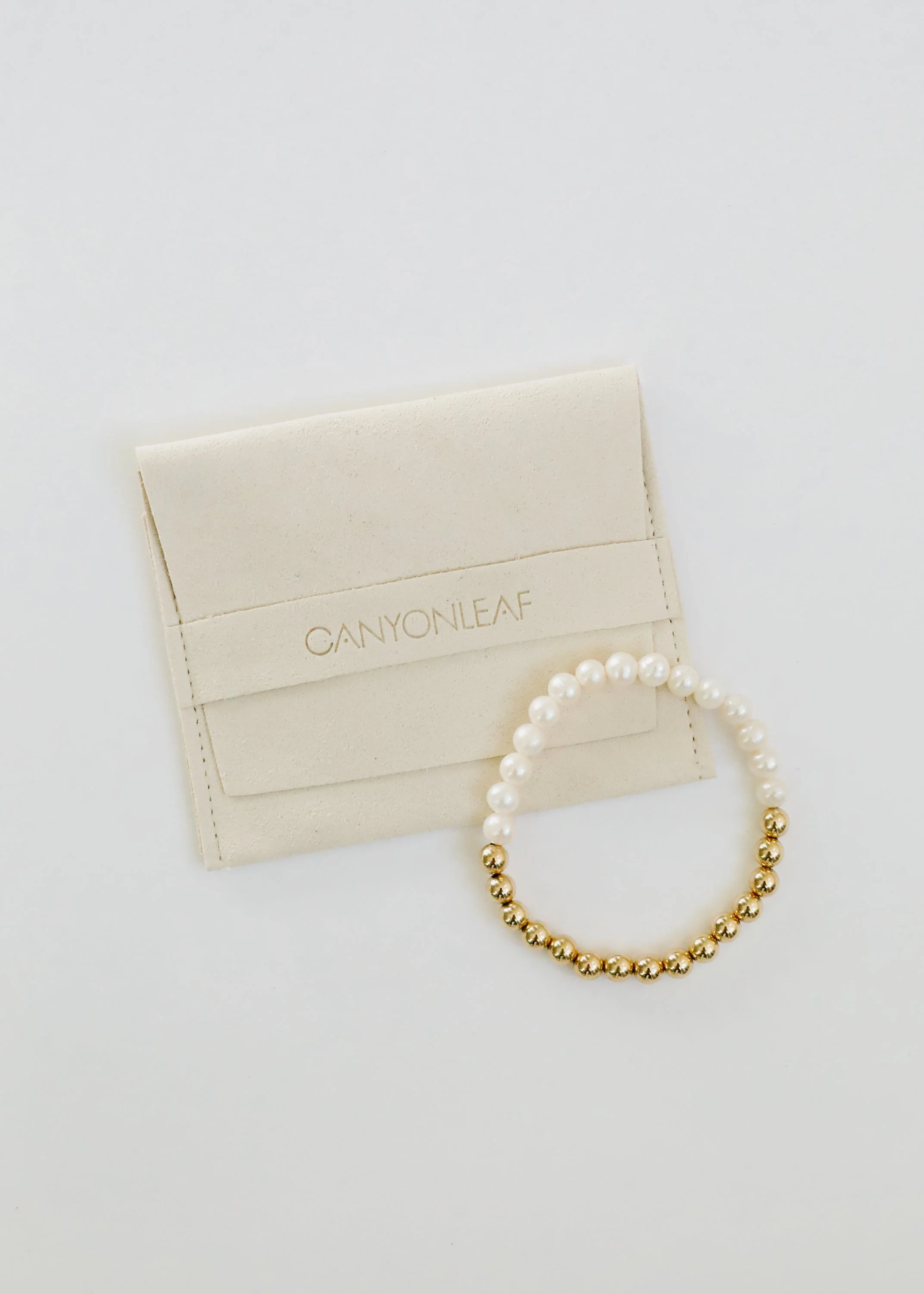 Pearl : 14k Gold Filled Sun + Moon || Stretch Bracelets - Image 5