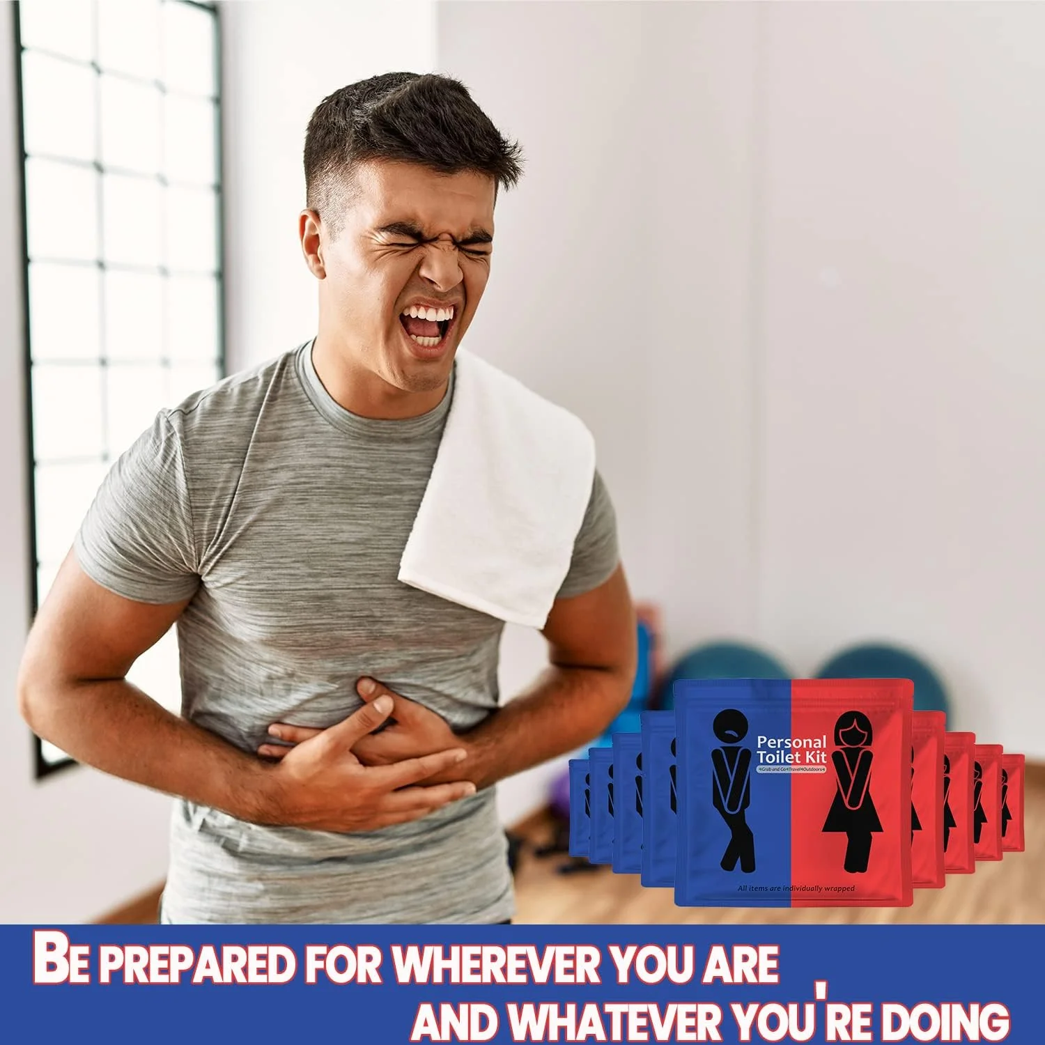 Personal Toilet Kit Pack of 10 (red/blue) - Image 3