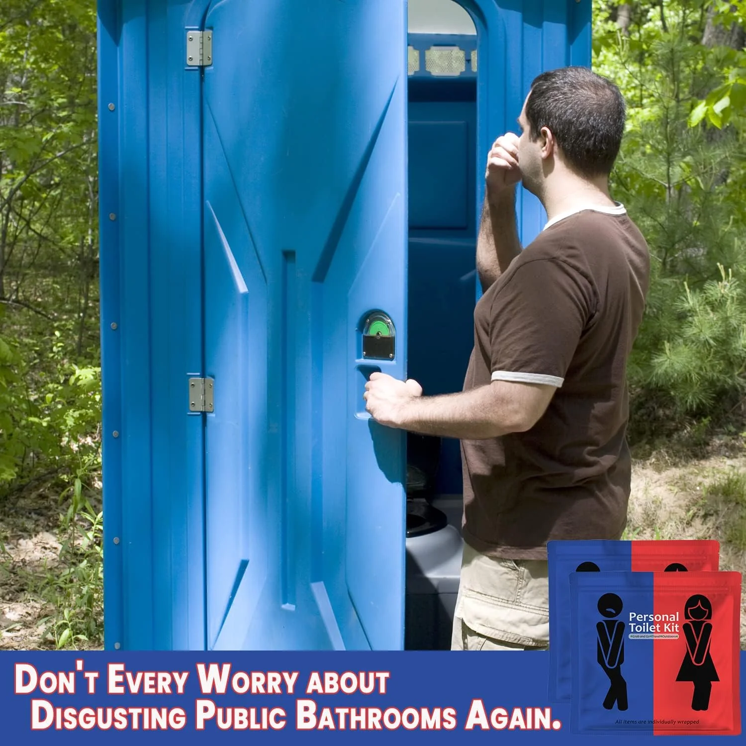 Personal Toilet Kit Pack of 10 (red/blue) - Image 5