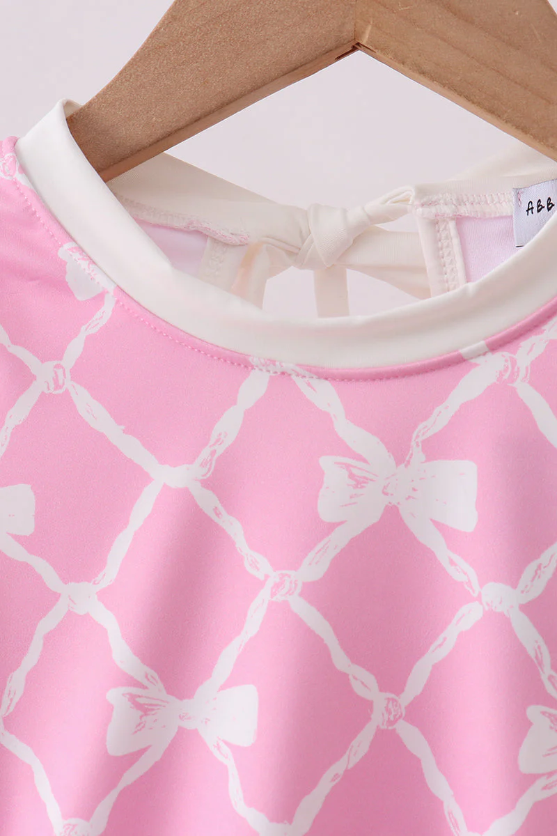 Pink Bow UPF rashguard - Image 2