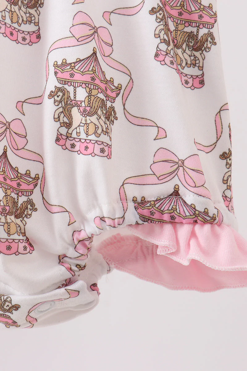 Pink carousel print ruffle bubble - Image 3