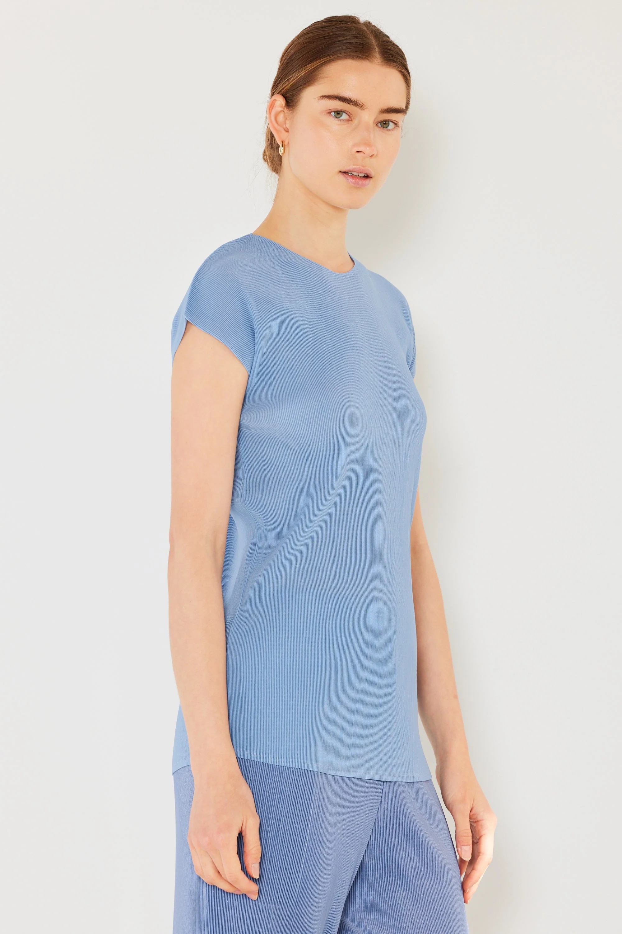 Marina West Pleated Cap Sleeve Top- Style#T03CS - Image 3