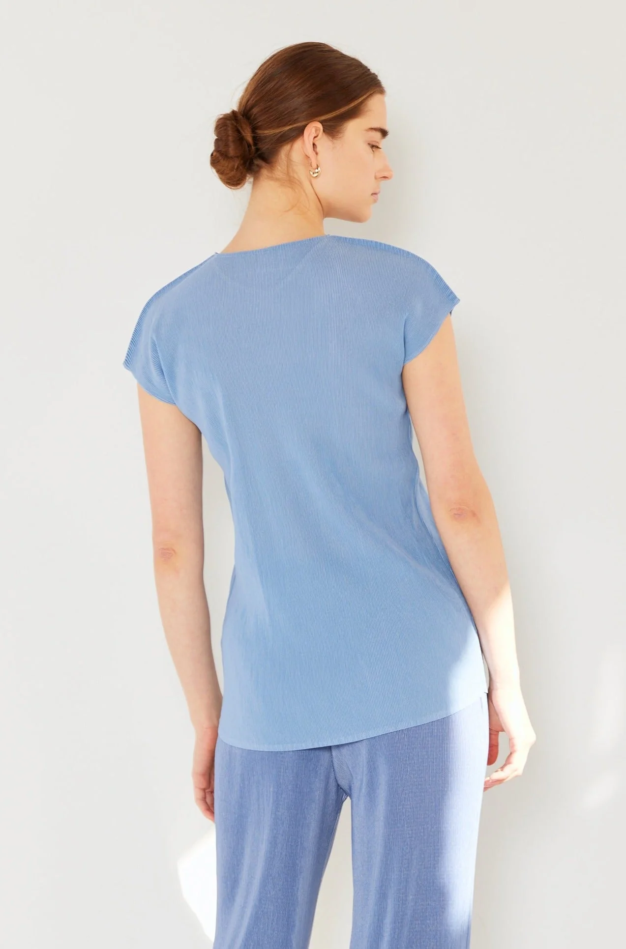 Marina West Pleated Cap Sleeve Top- Style#T03CS - Image 4